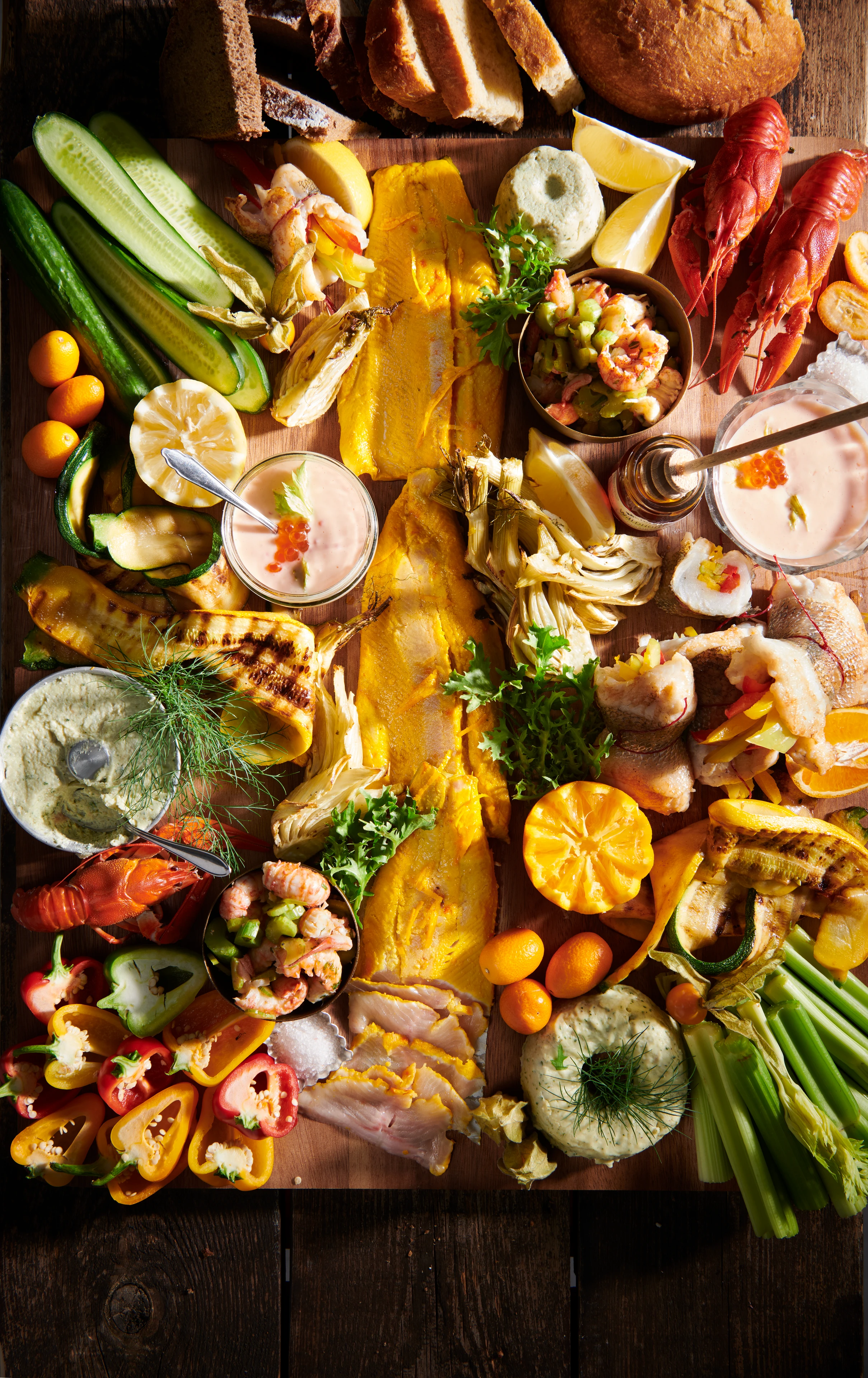 Zanderröllchen mit gegrillten Zucchinischeiben