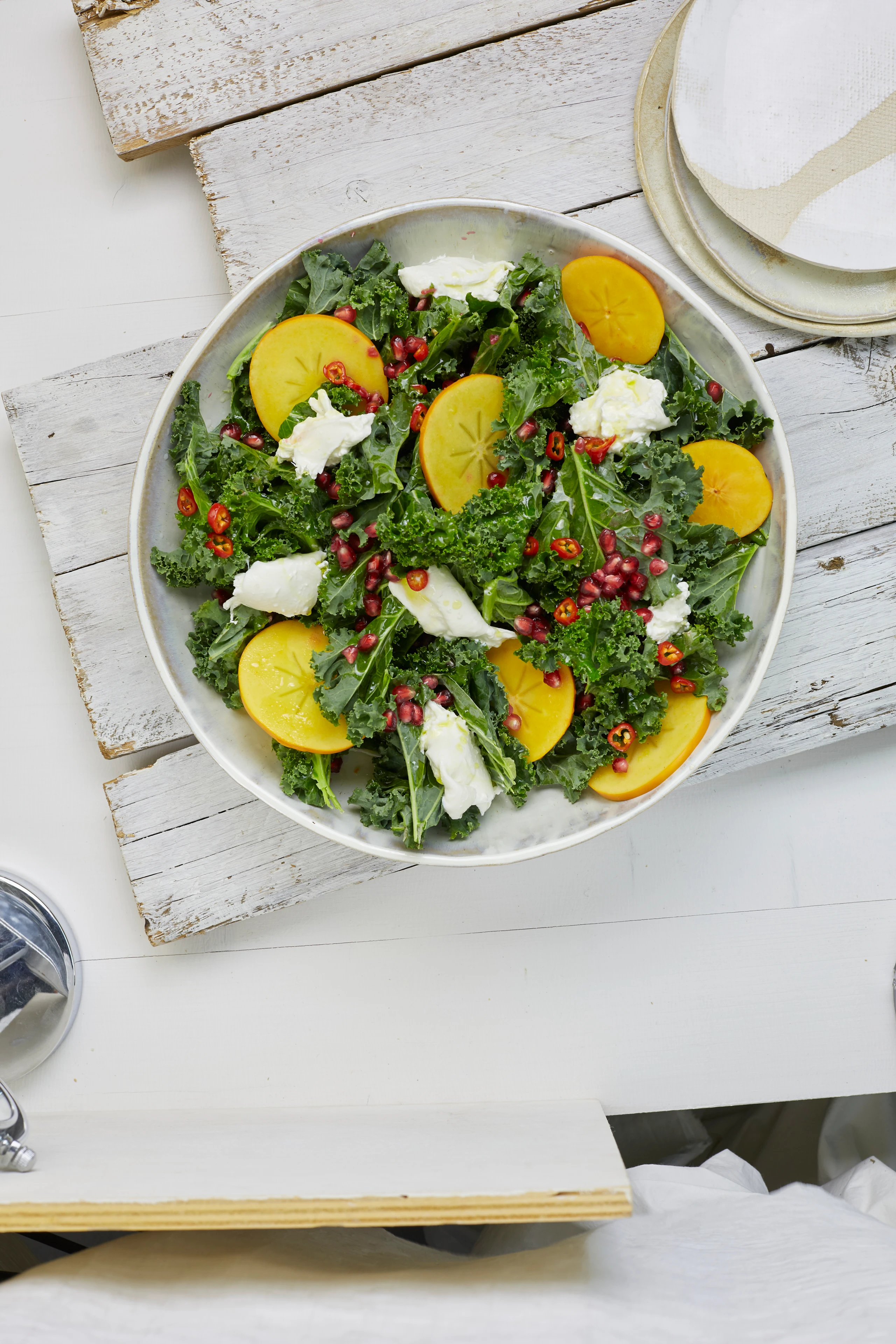 Wintersalat mit Kaki