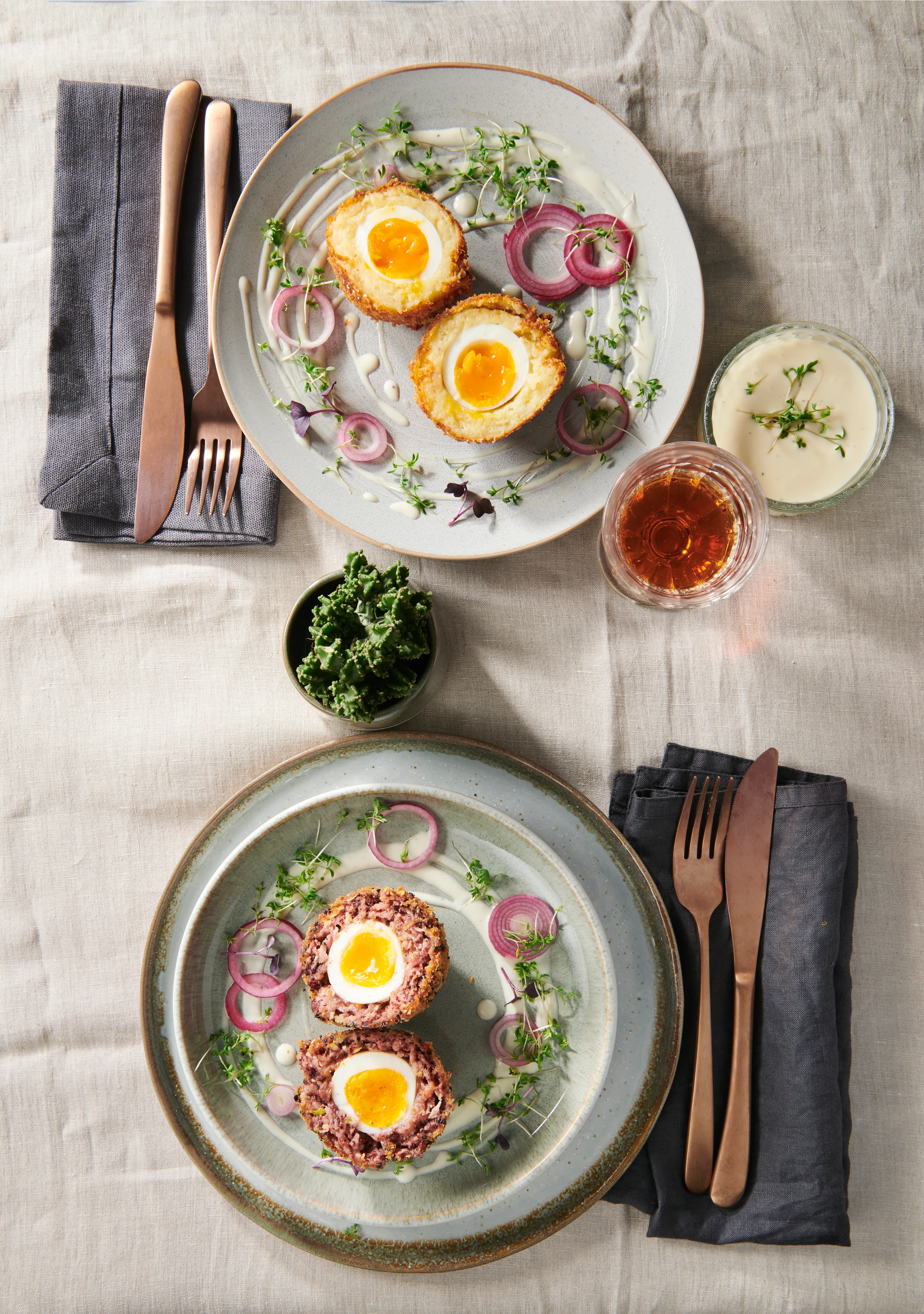 Scotch Eggs im Erdäpfelmantel