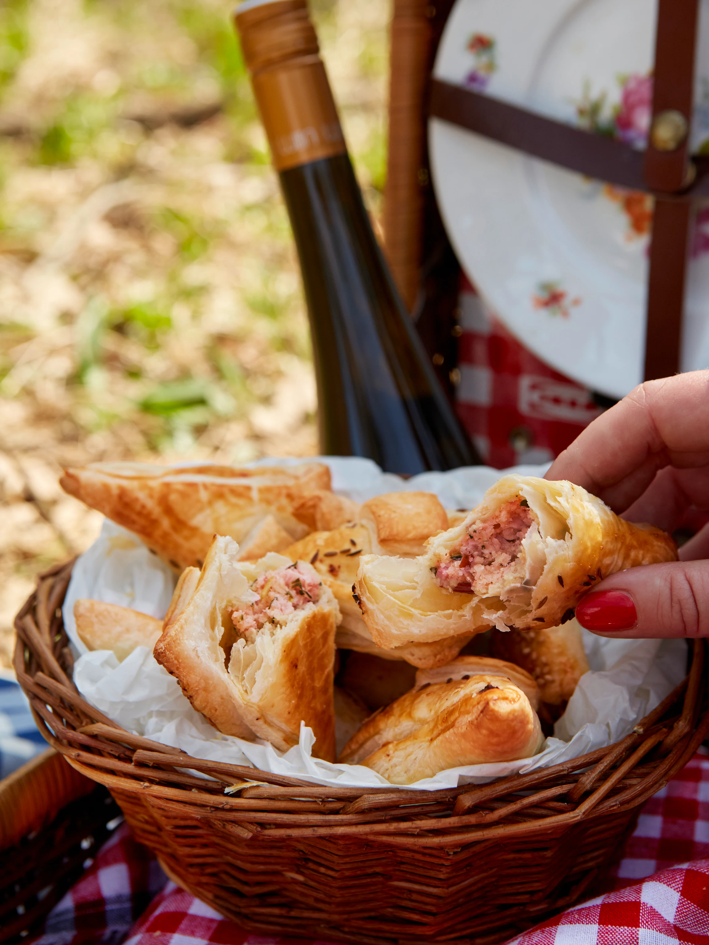 Teigecken mit Selchfleischfülle