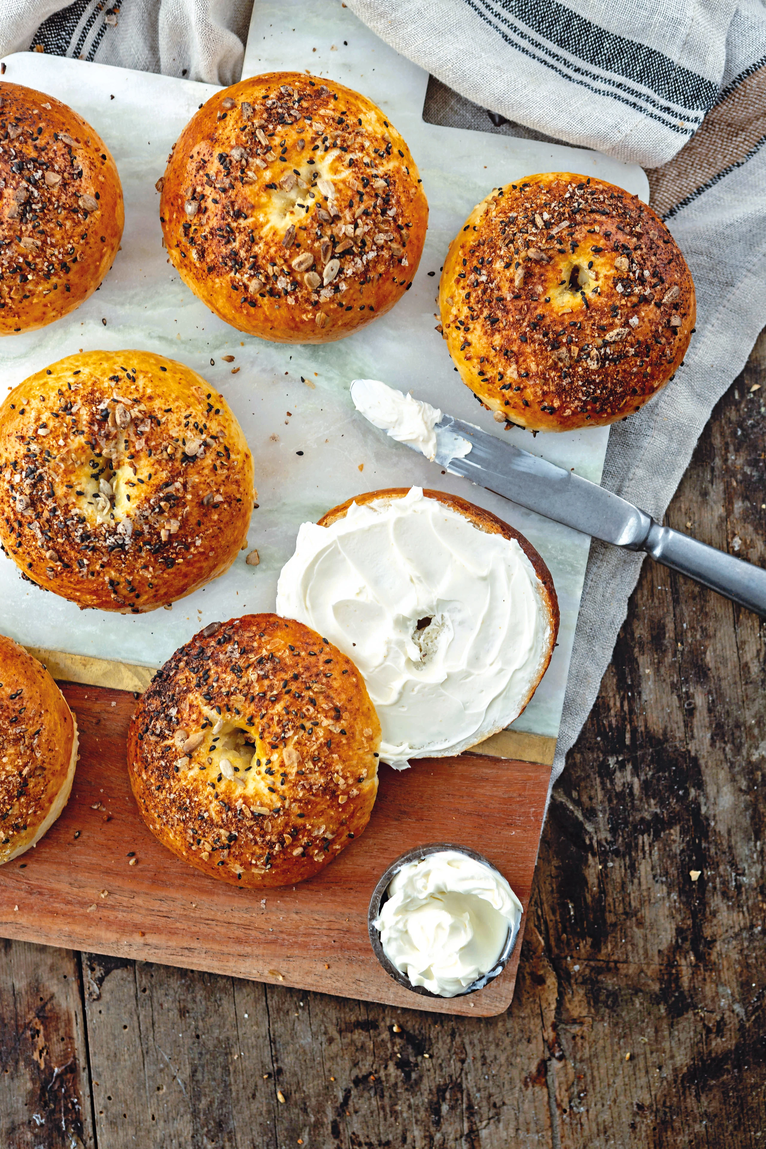 Selbstgemachte Bagels