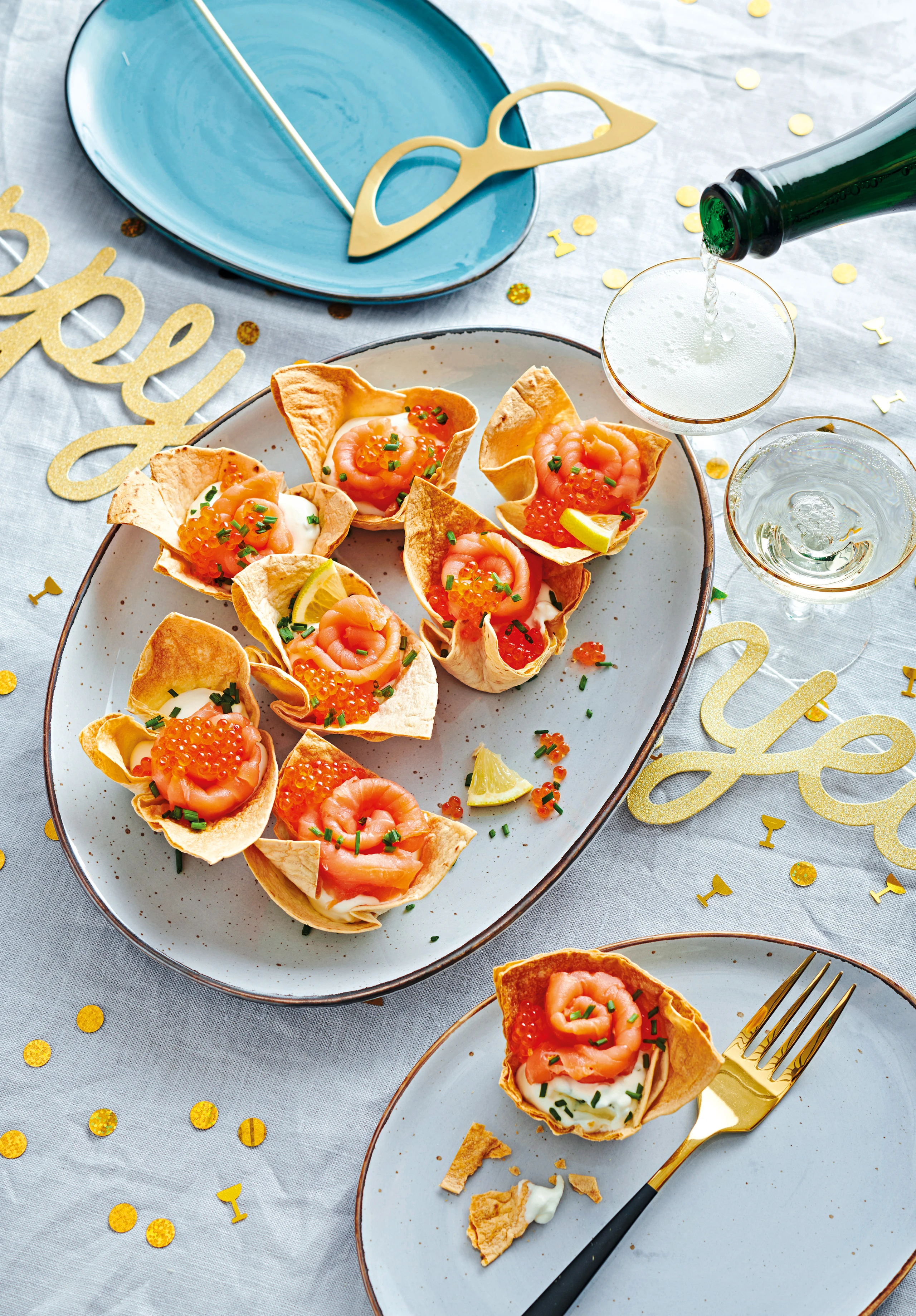 Lachstörtchen mit Frischkäsemousse