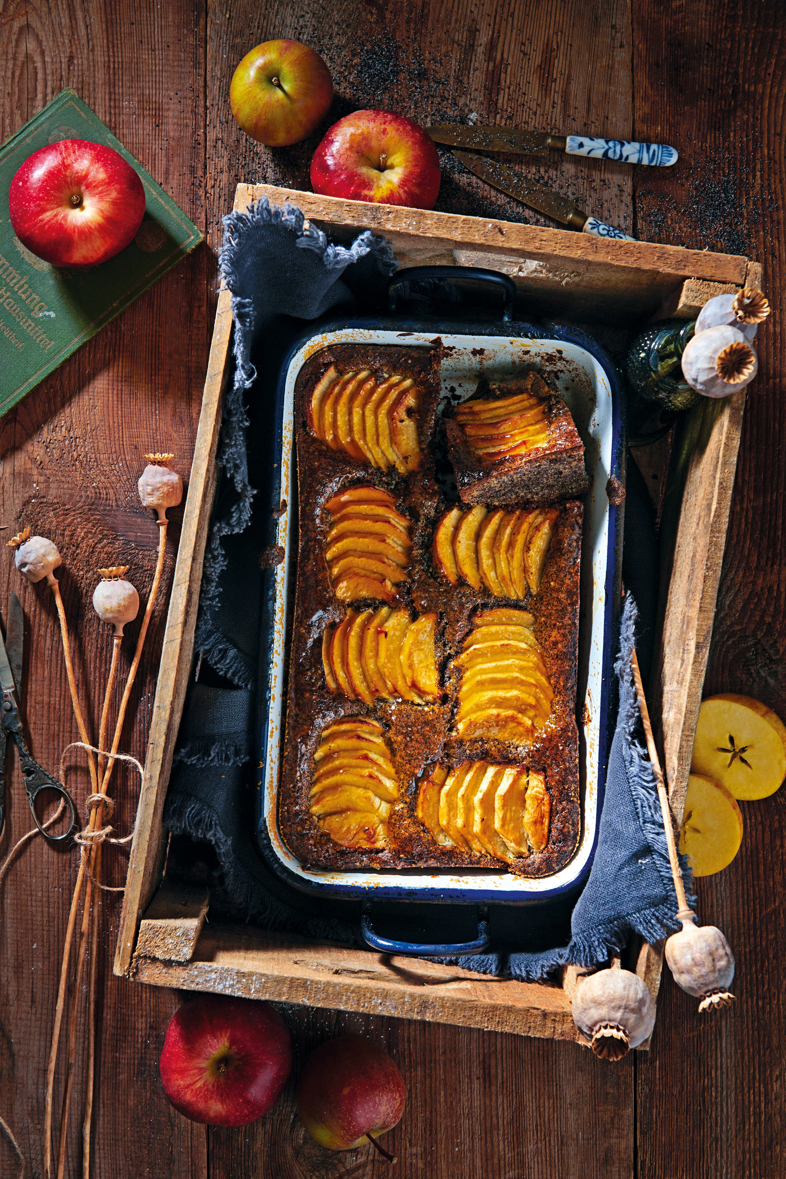 Waldviertler Mohnkuchen mit Äpfeln (glutenfrei)