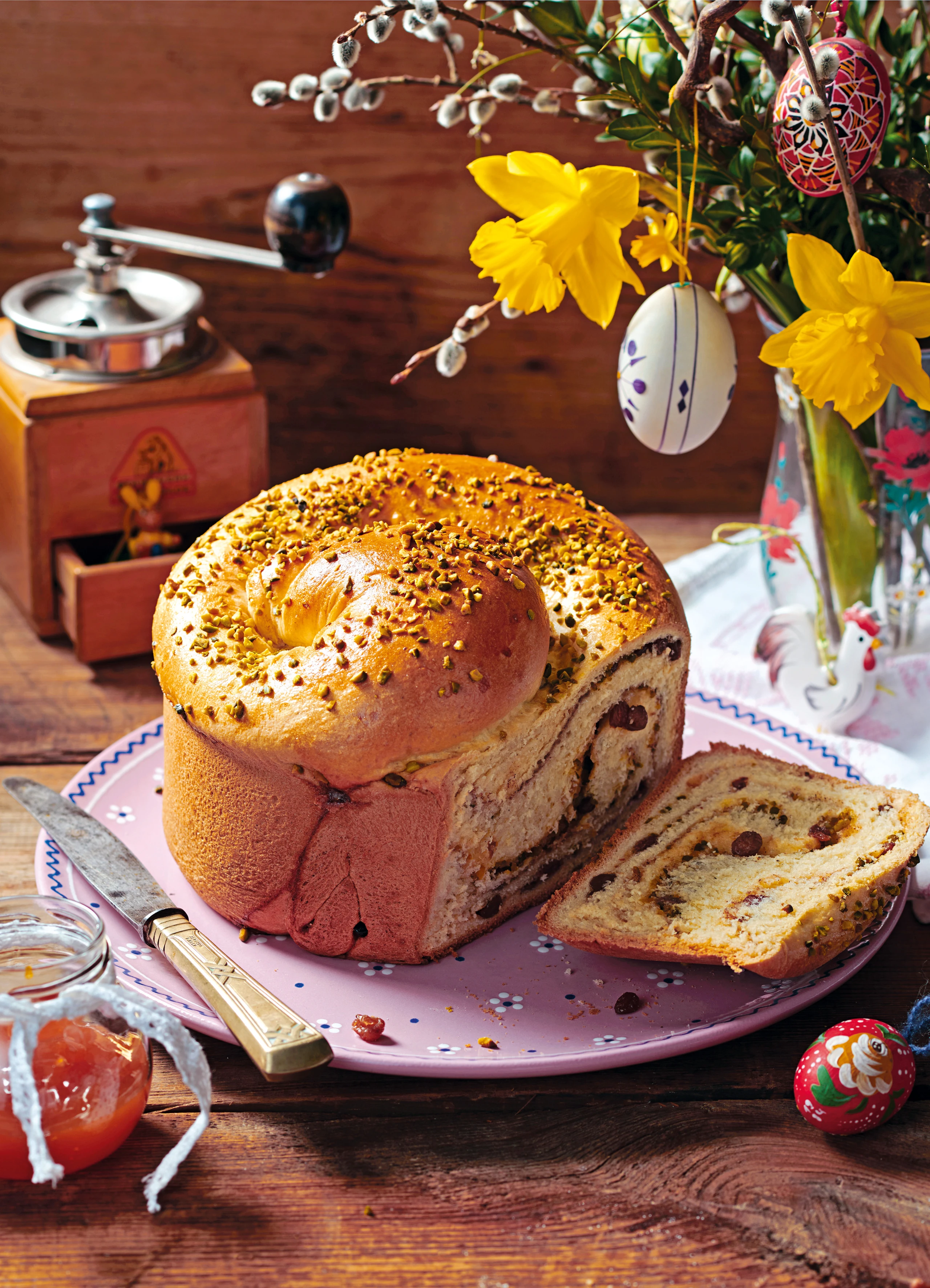 Reindling mit brauner Butter und Pistazien