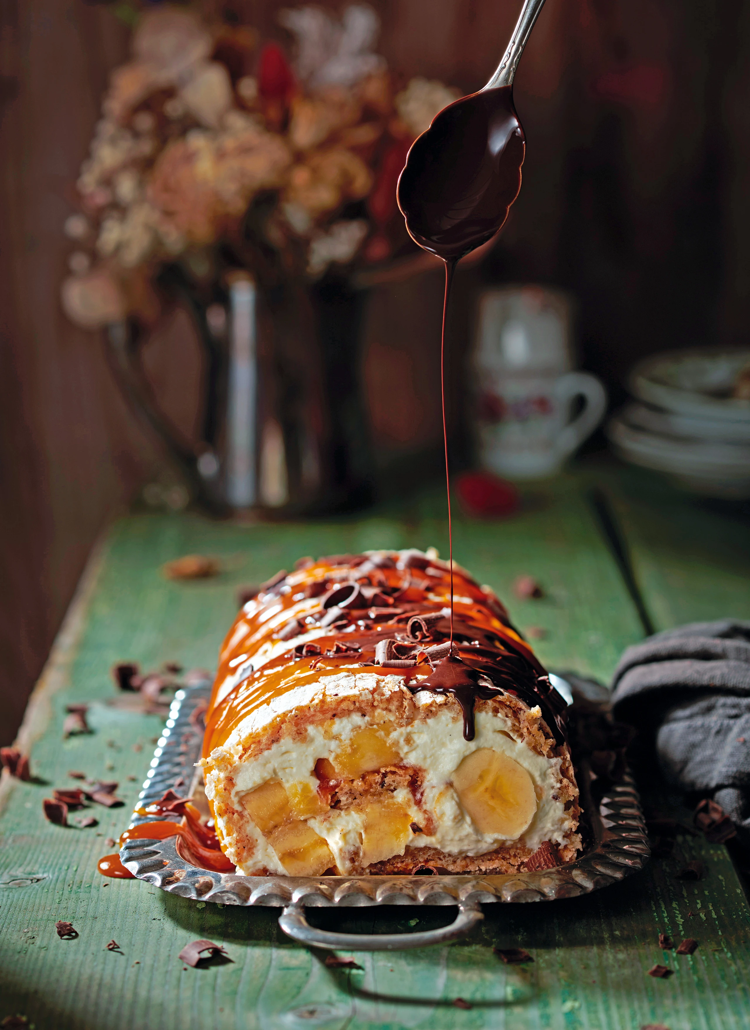 Banoffee-Meringue-Rolle