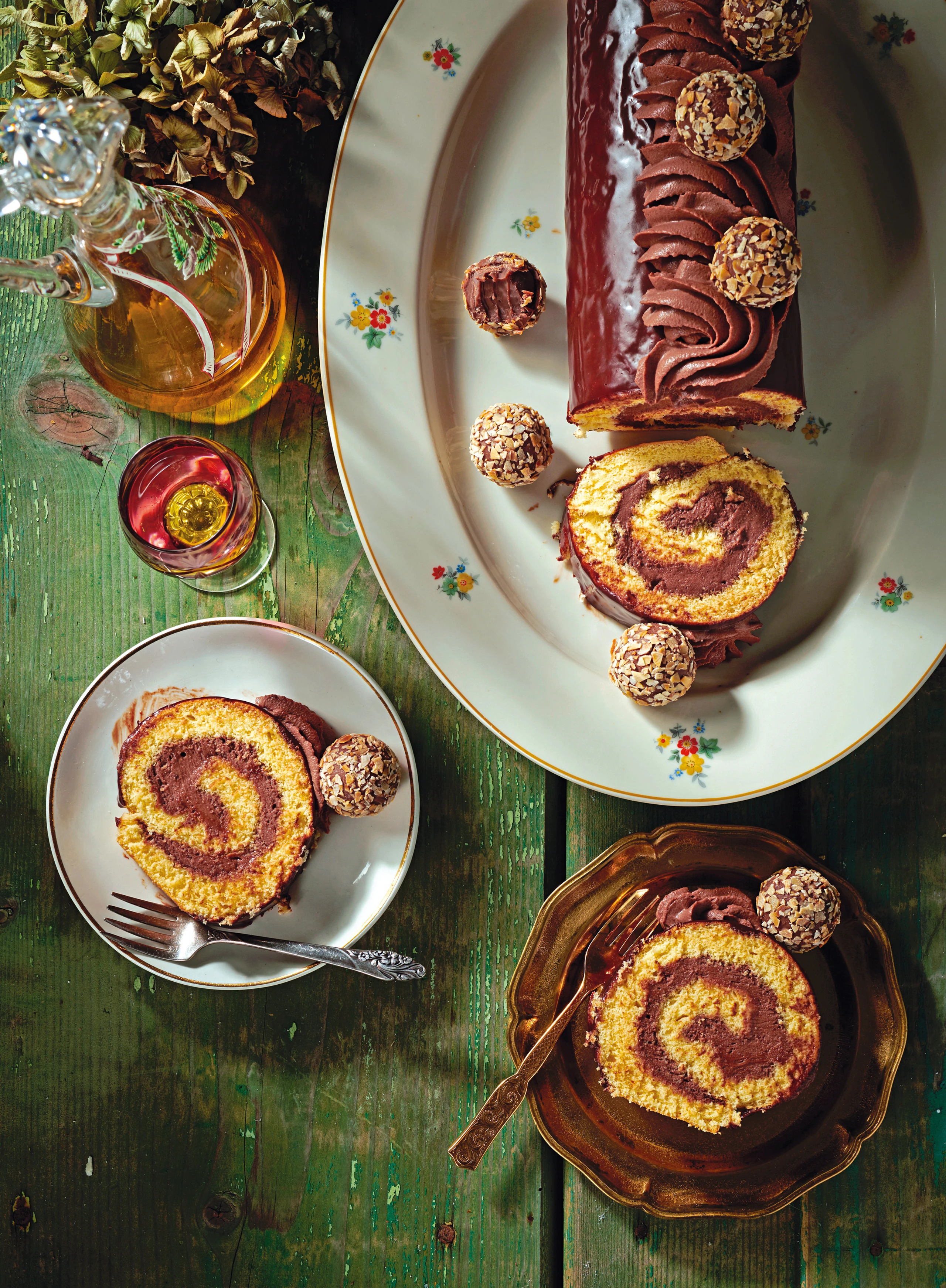 Orangen-Trüffelroulade