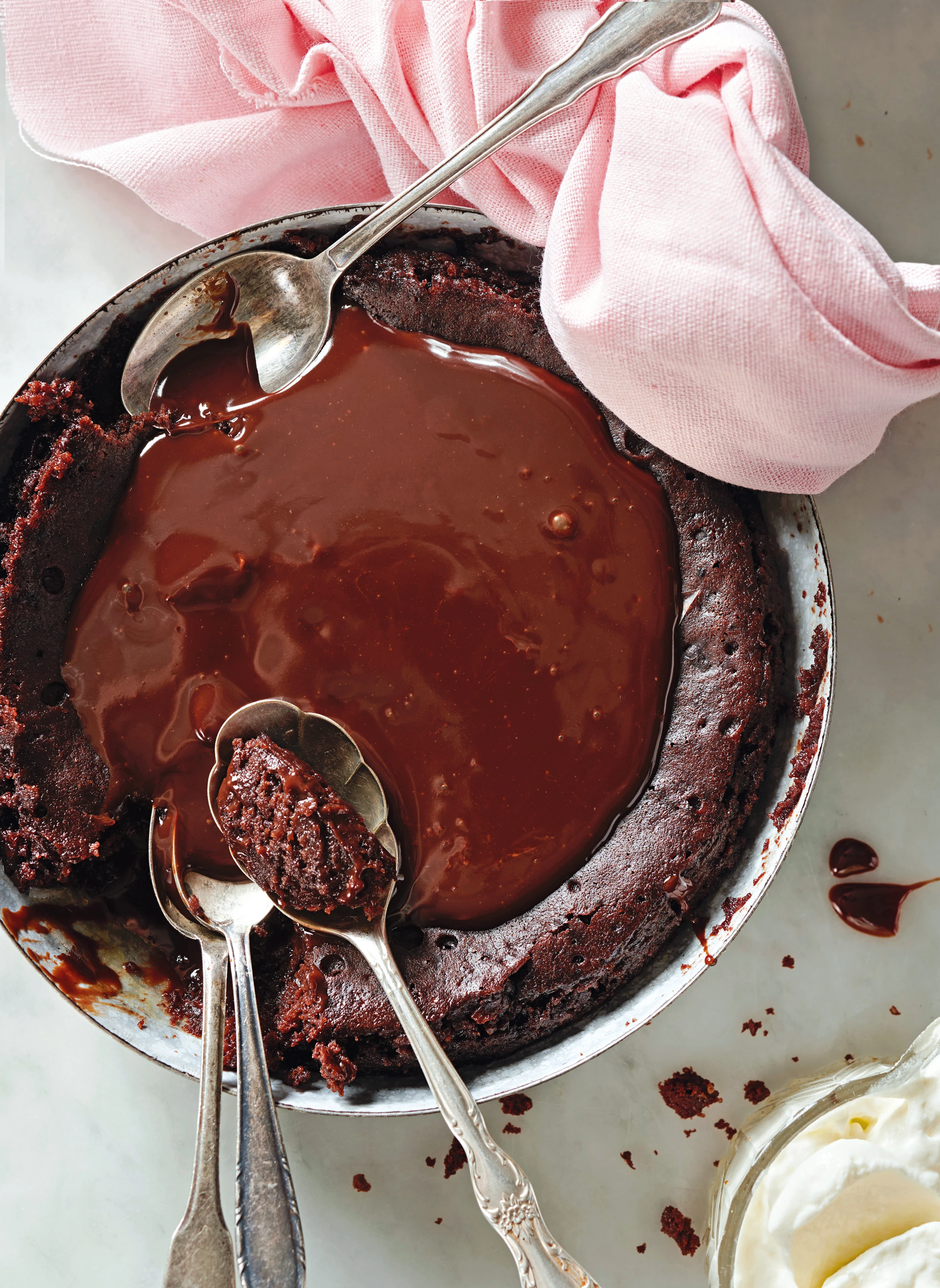 Gedämpfter Schoko-Lava-Kuchen