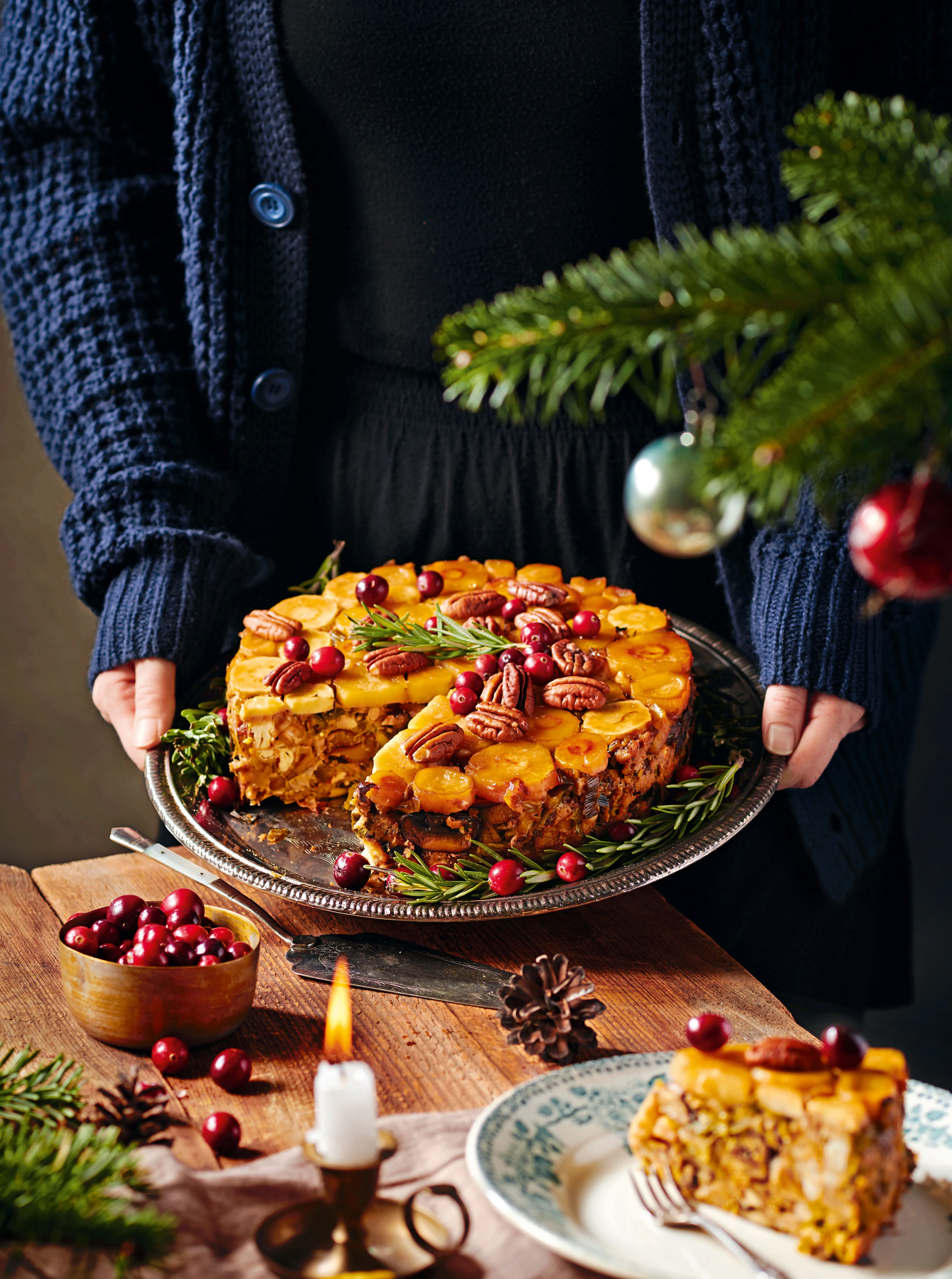 Pastinaken-Maroni-Kuchen mit Feta