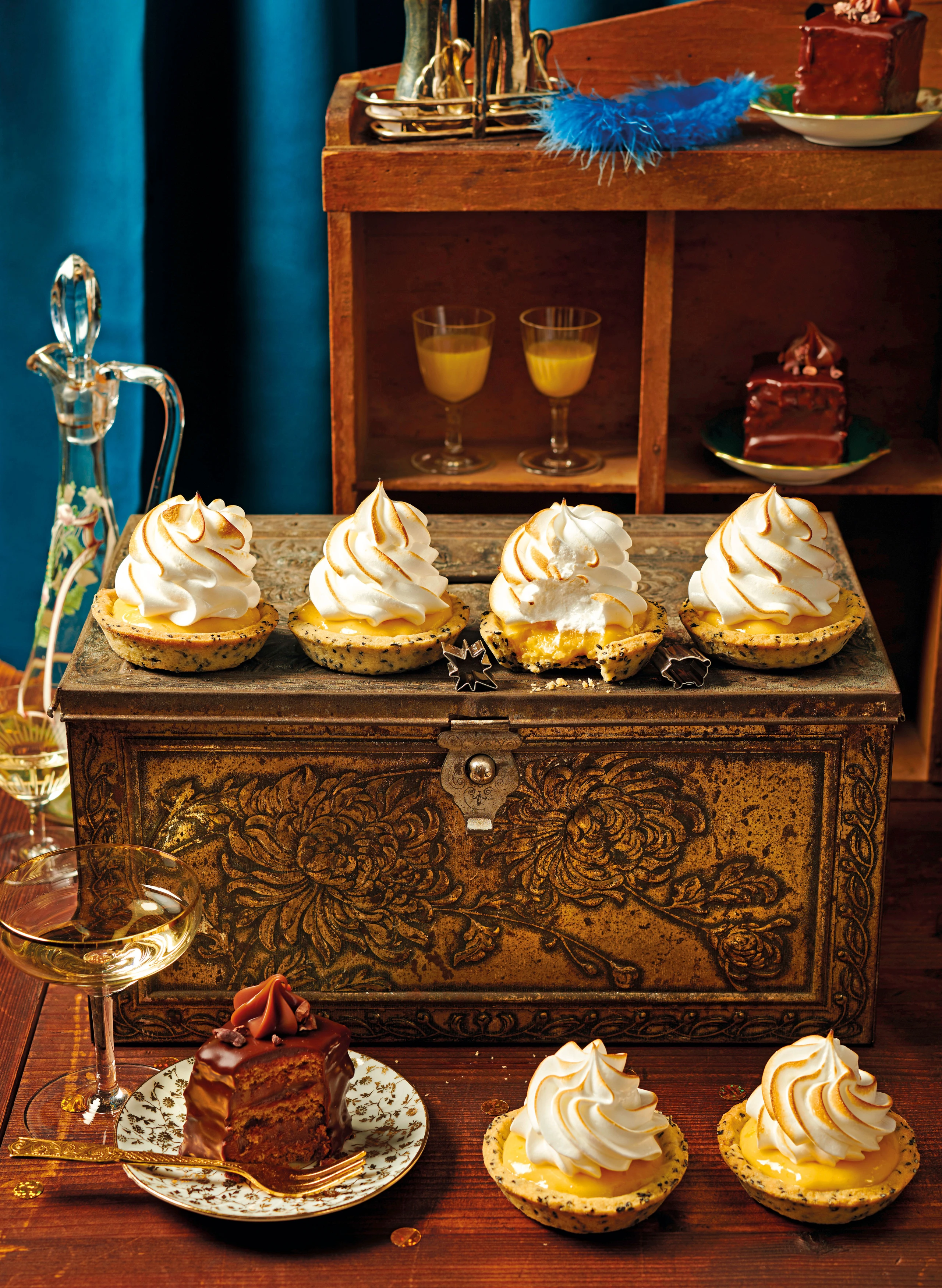 Tartelettes mit Sesam und Yuzu-Curd