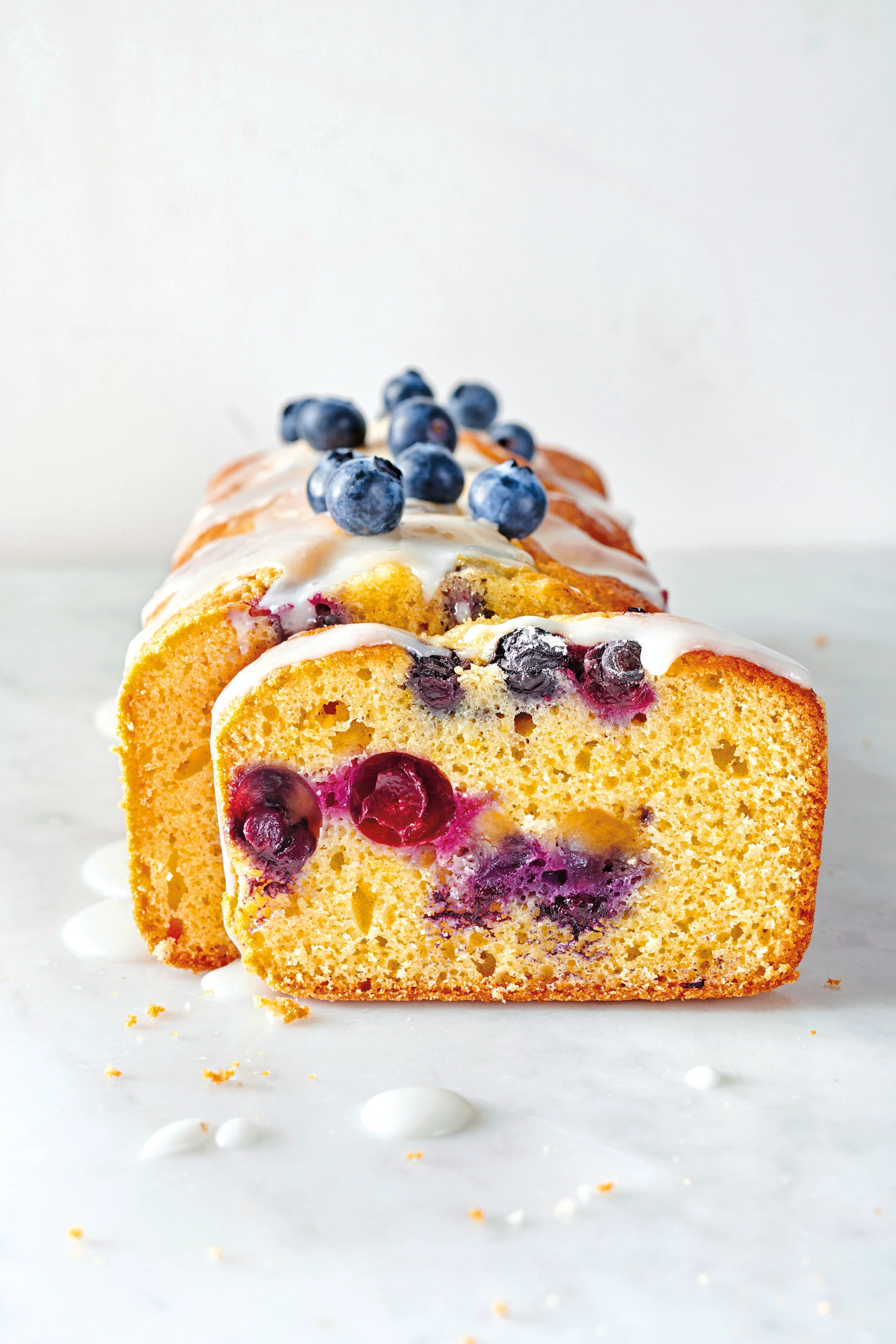 Heidelbeerkuchen mit Crème Fraîche