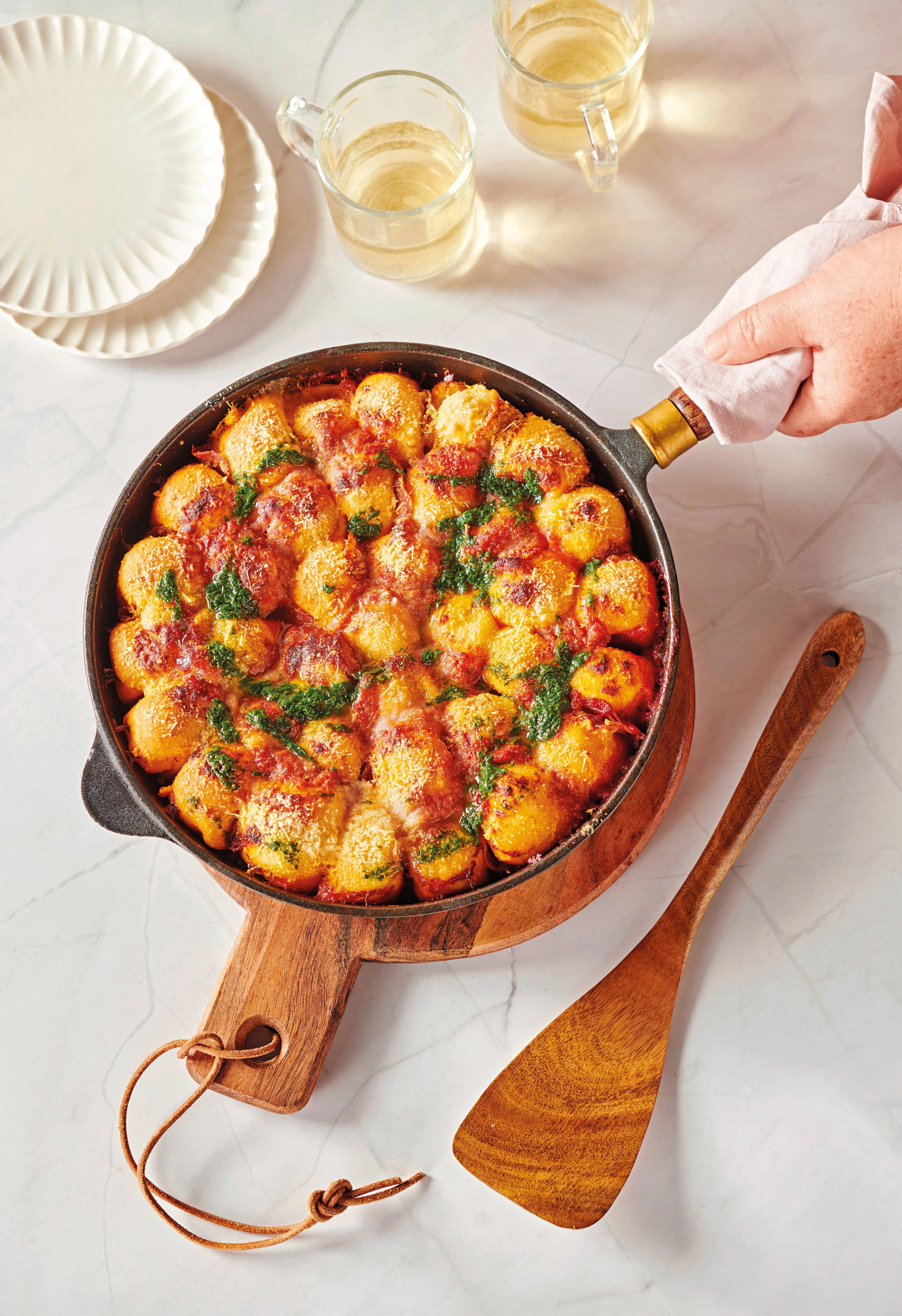 Pizza-Bake mit Salami