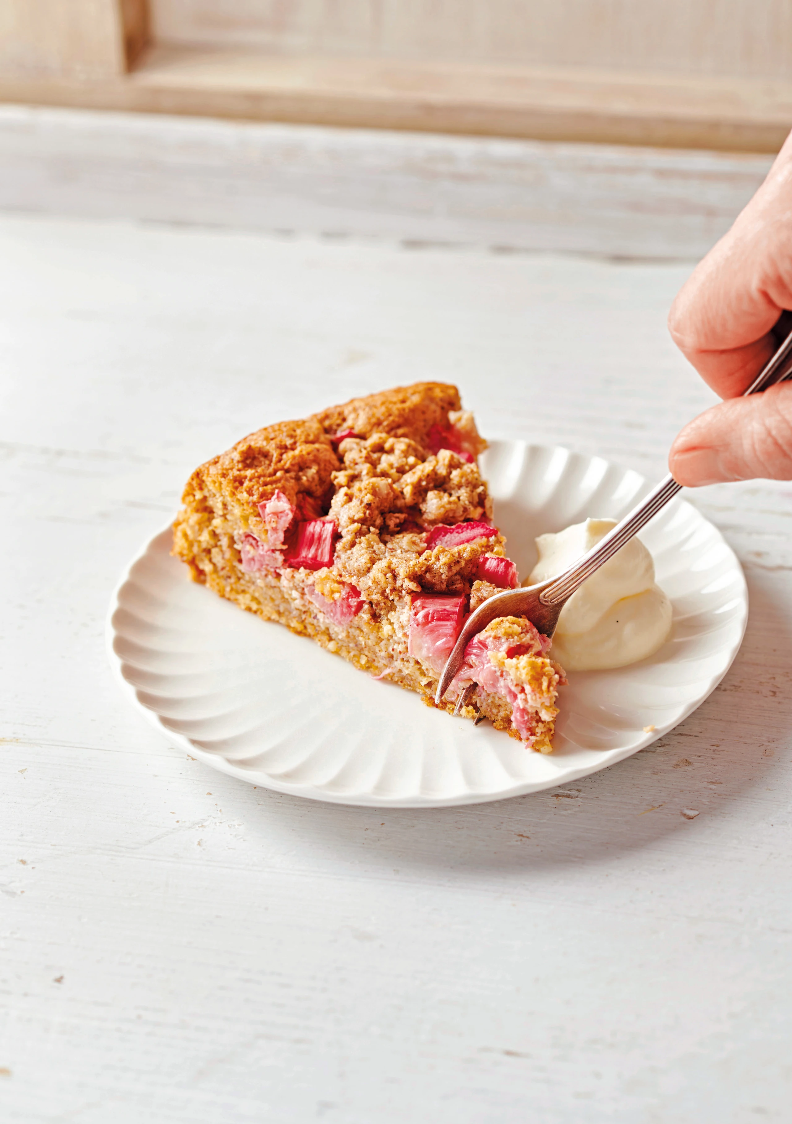 Rhabarber-Streuselkuchen ohne Mehl