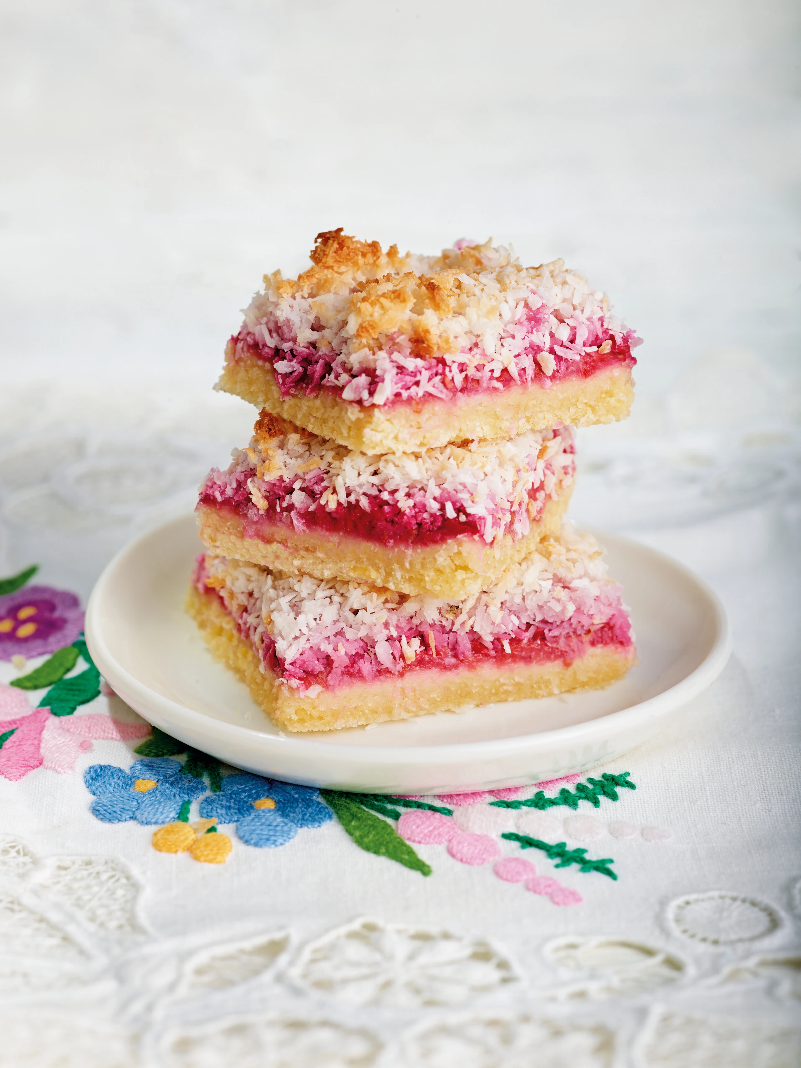 Himbeerschnitte mit Kokosbaiser