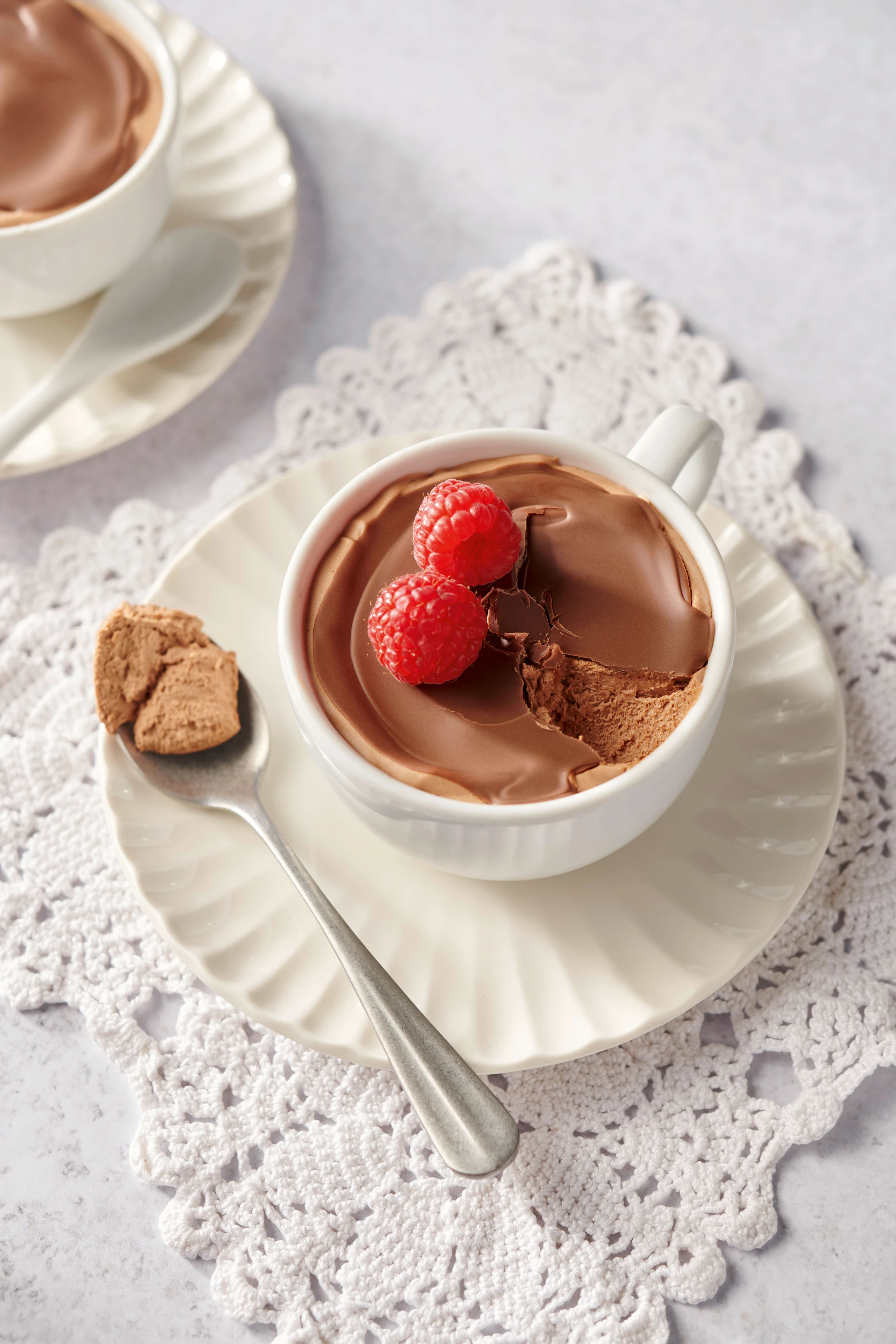 Dunkle Schoko-Mousse