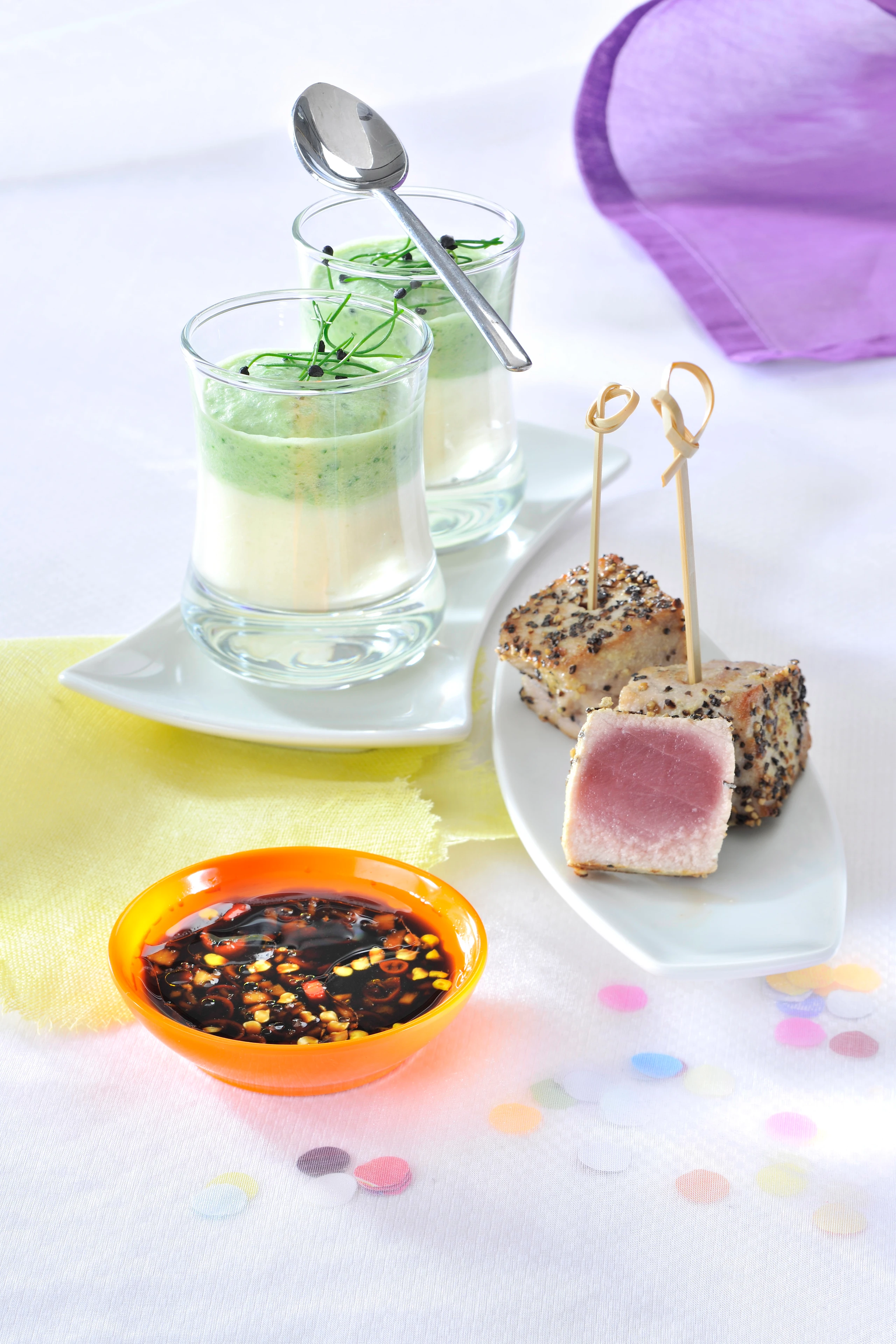 Thunfisch mit Chili-Ingwer-Dip