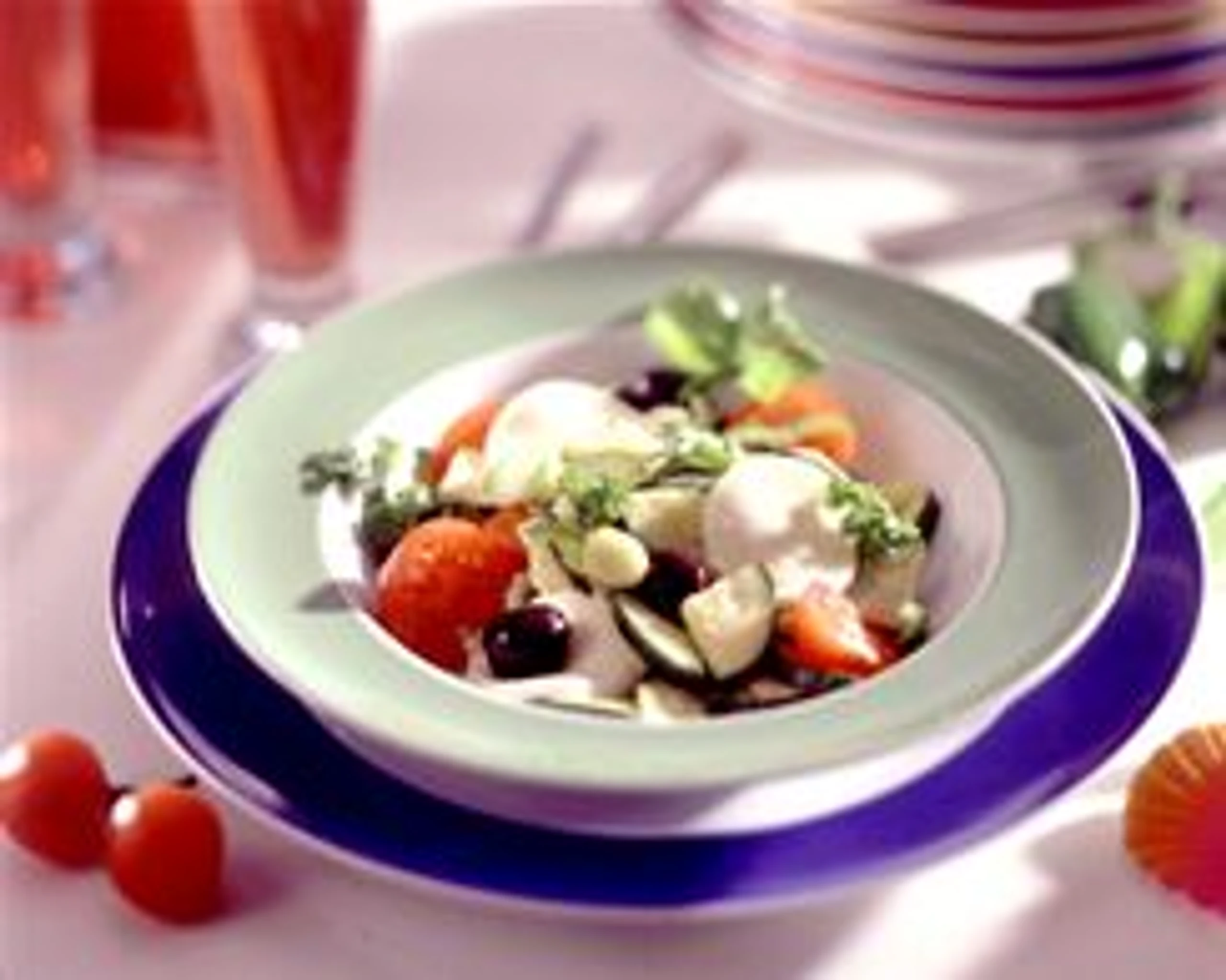 Gemüse-Mozzarella-Salat