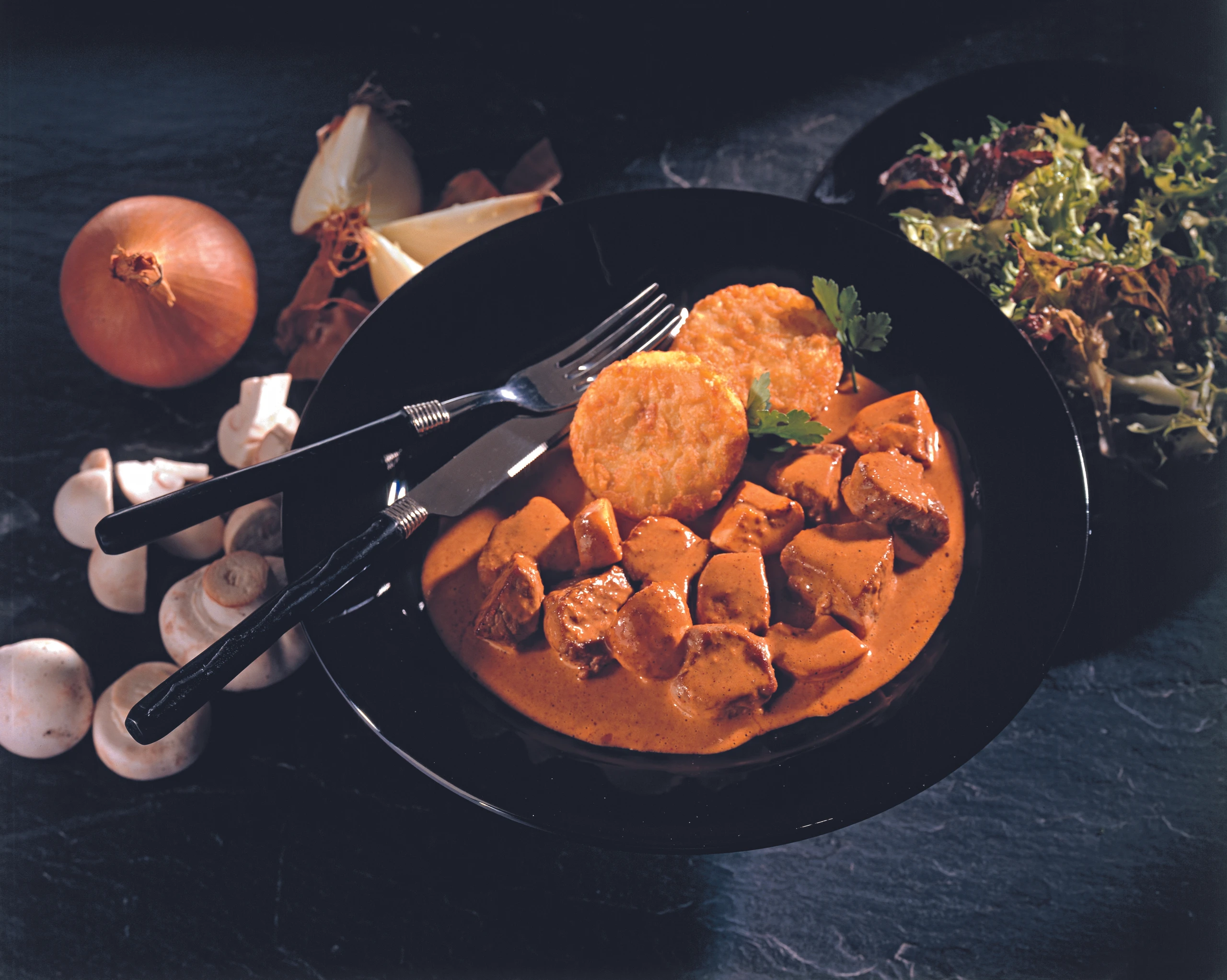 Schweinsgeschnetzeltes mit Champignons