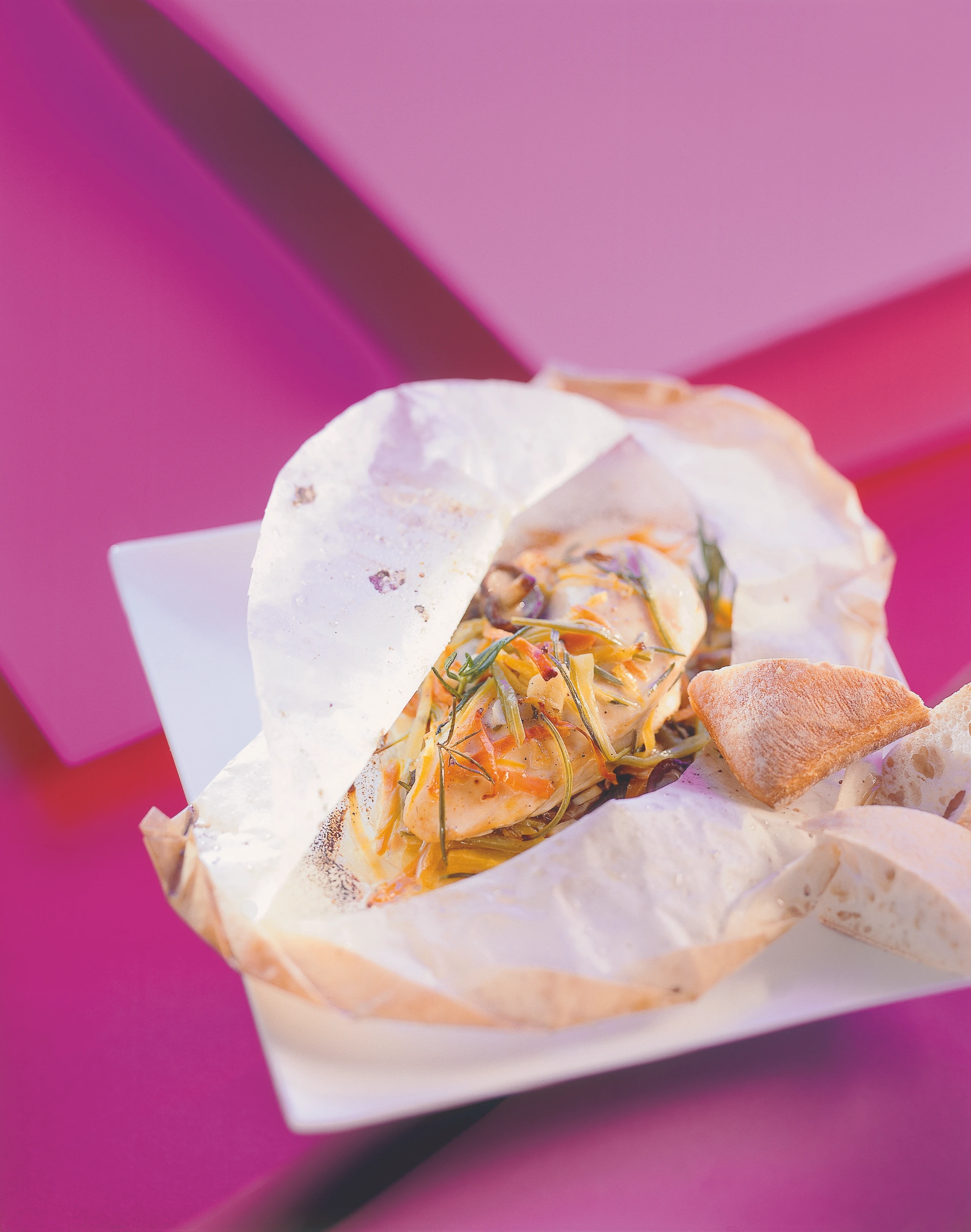 Hühnerfilets mit Wurzelgemüse und Pilzen