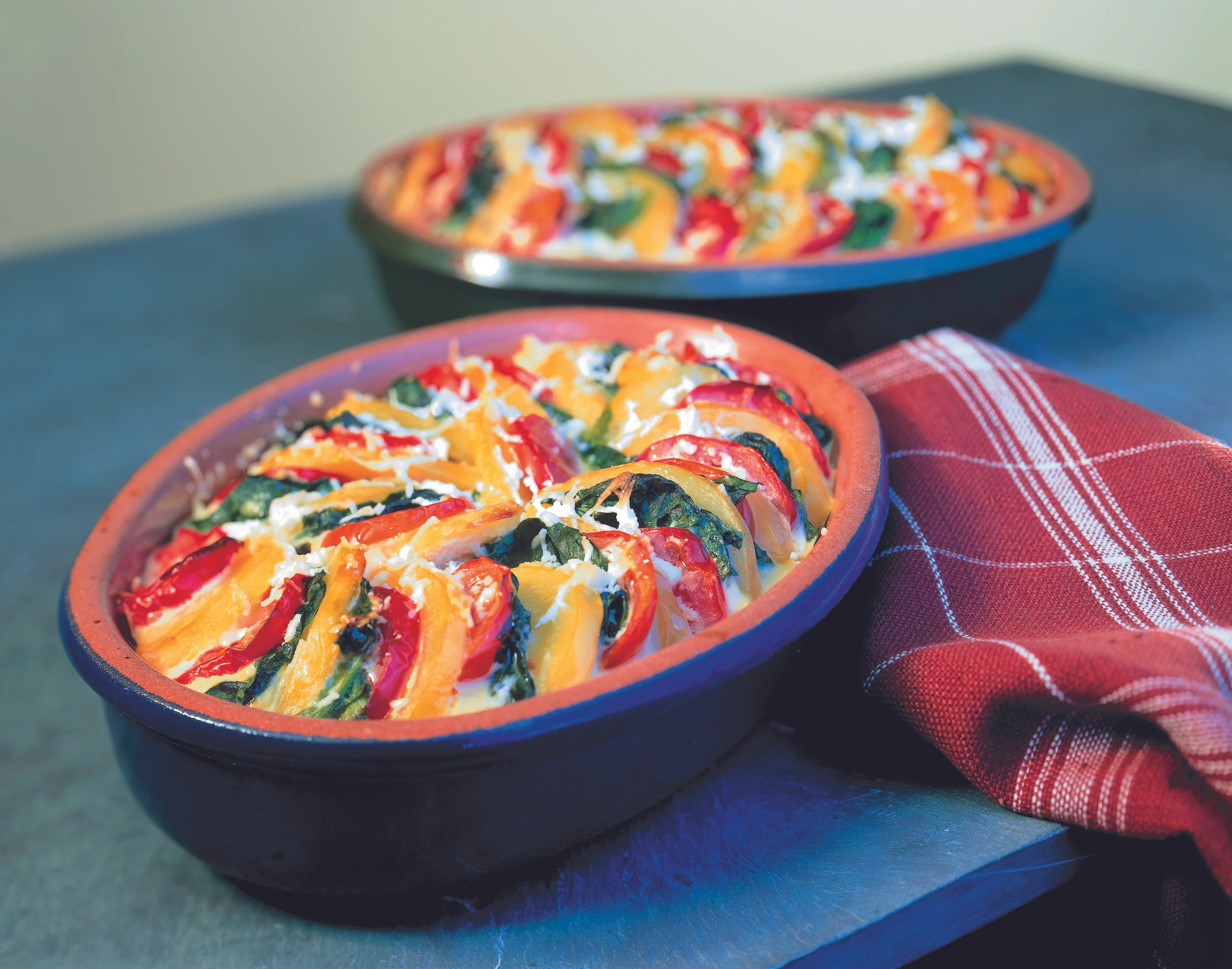 Griechisches Spinatgratin