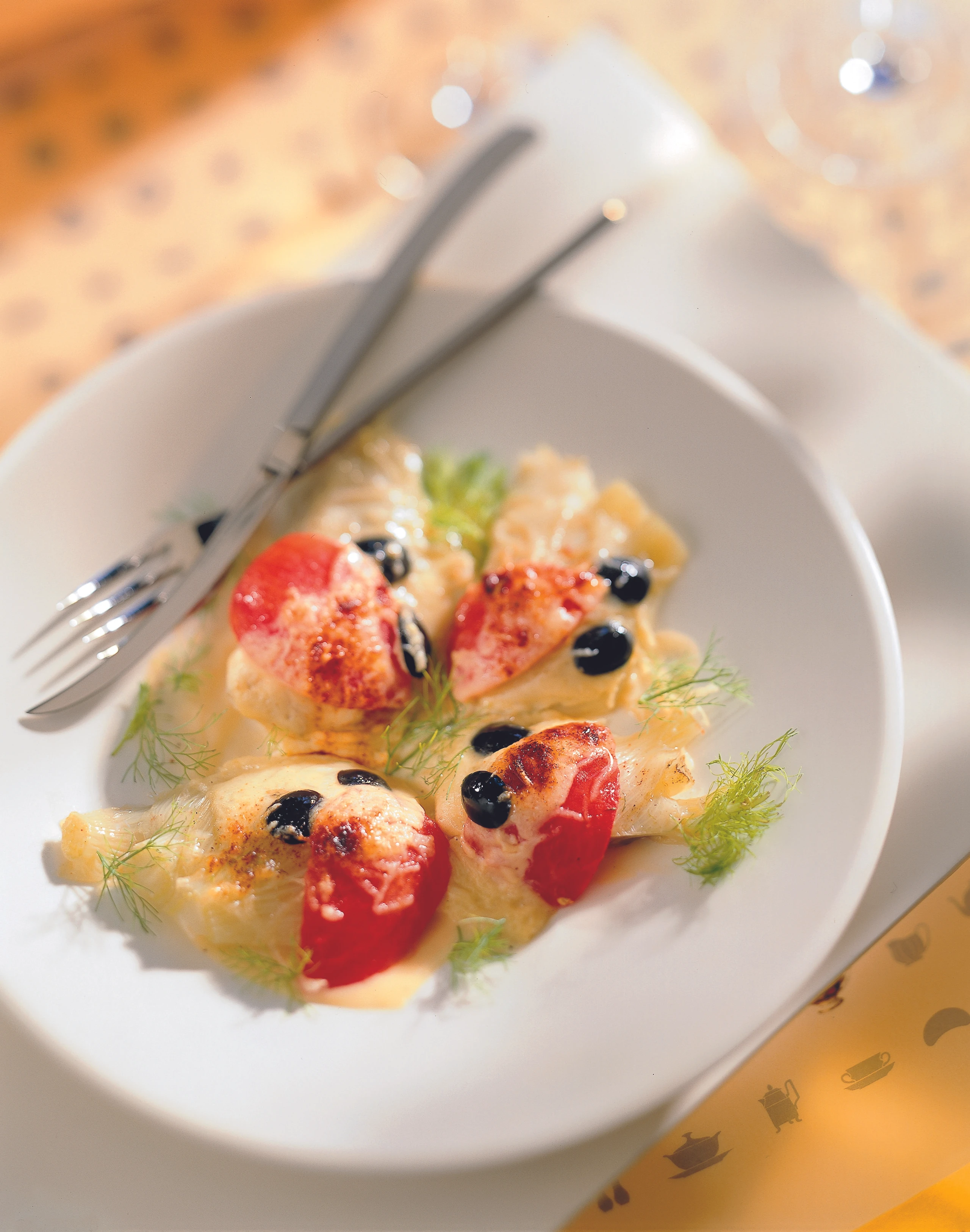 Überbackenes Fenchel-Paradeisergemüse mit Oliven