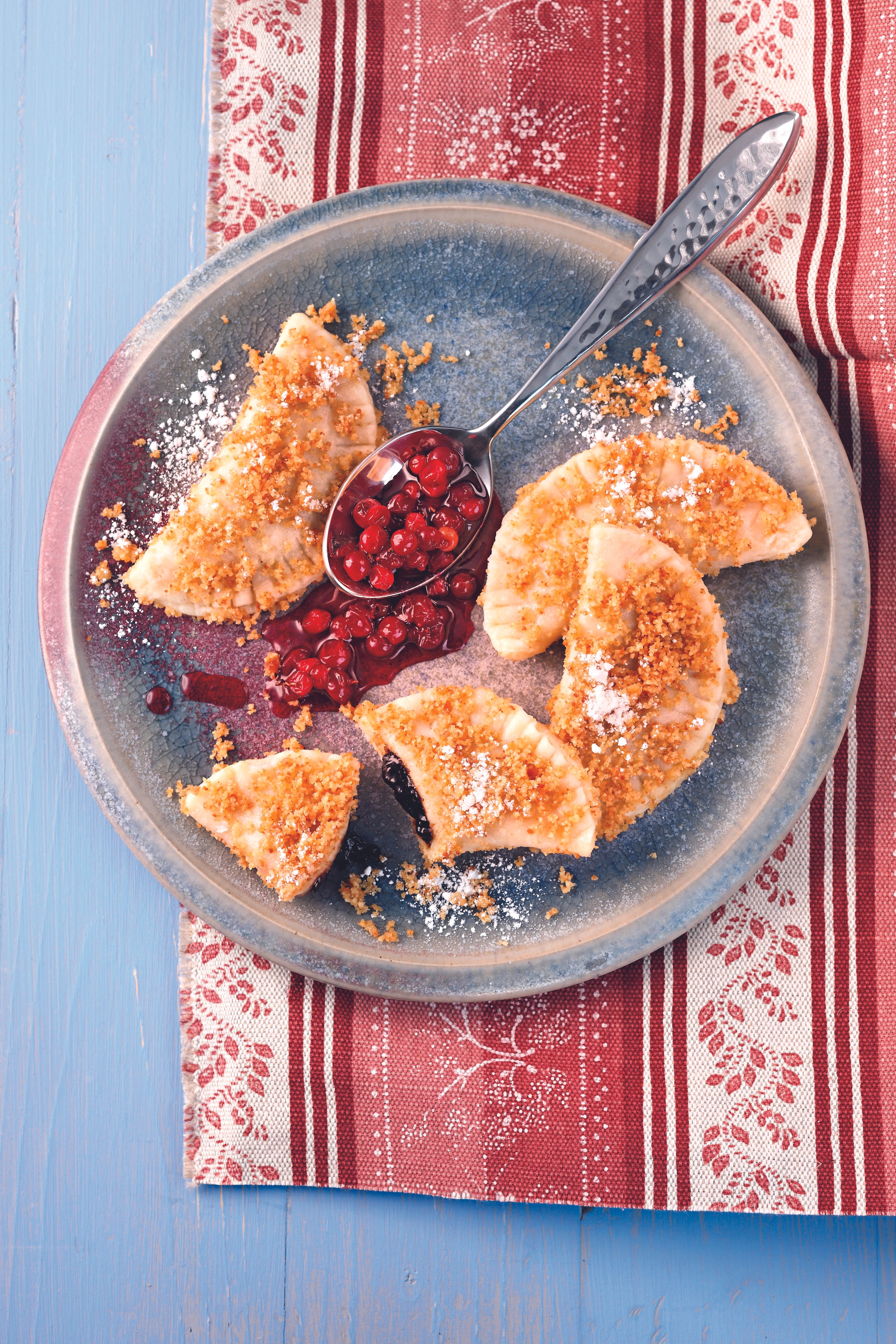 Powidltascherln mit Butterbröseln