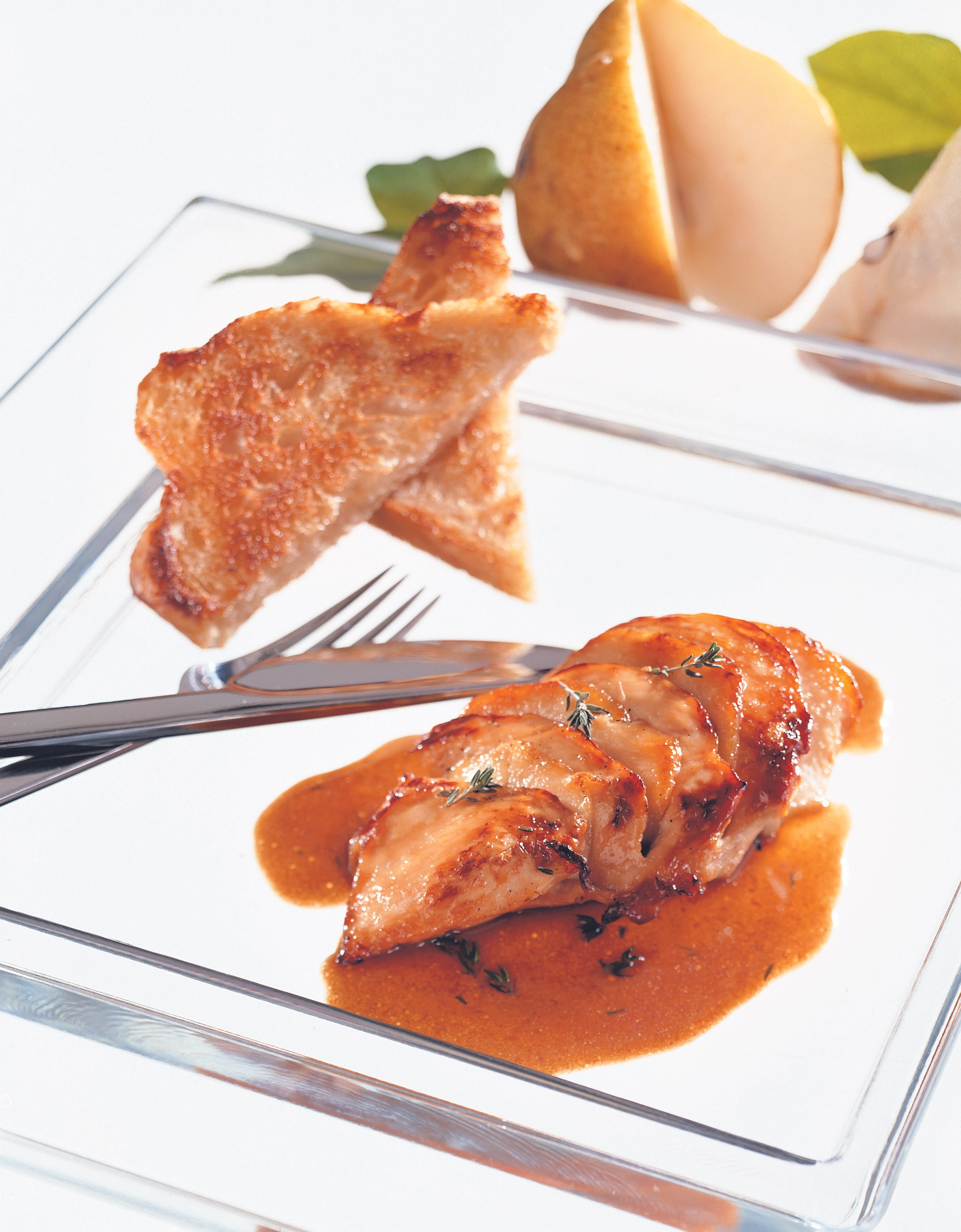 Hühnerfilet mit Birnen und Thymian