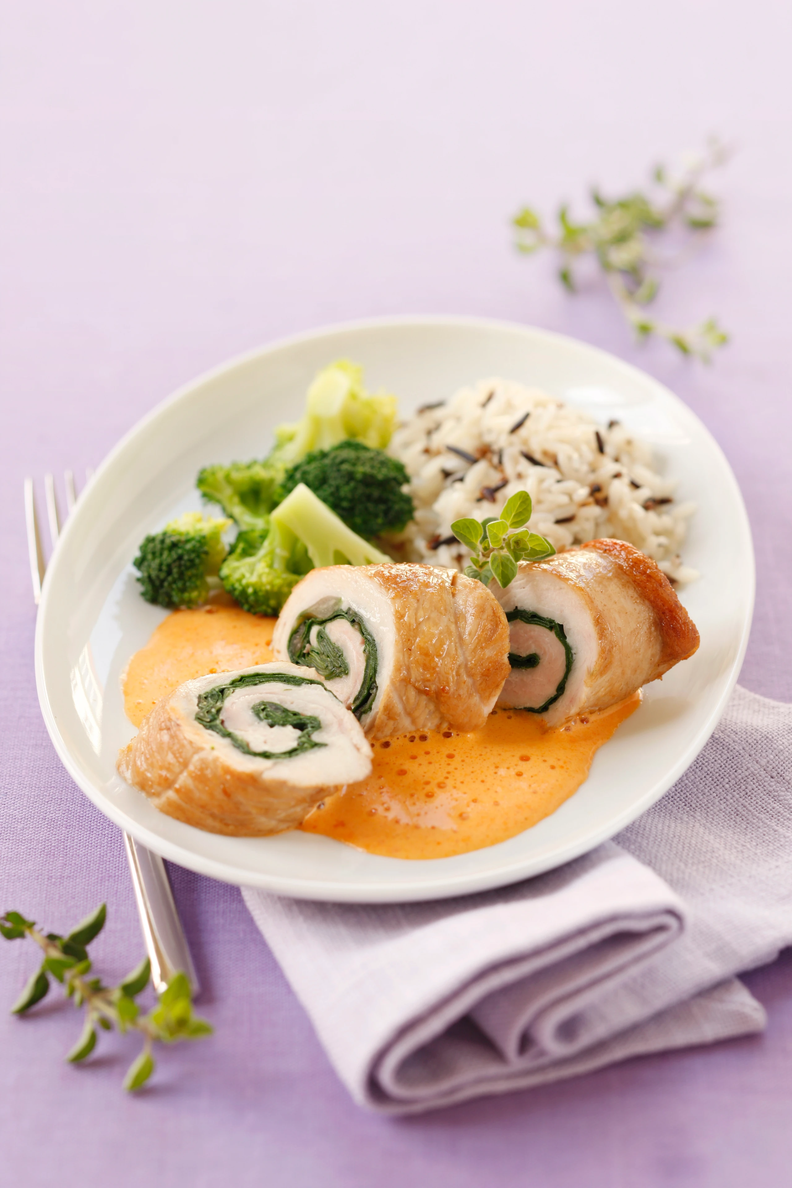 Putenröllchen mit Mangold