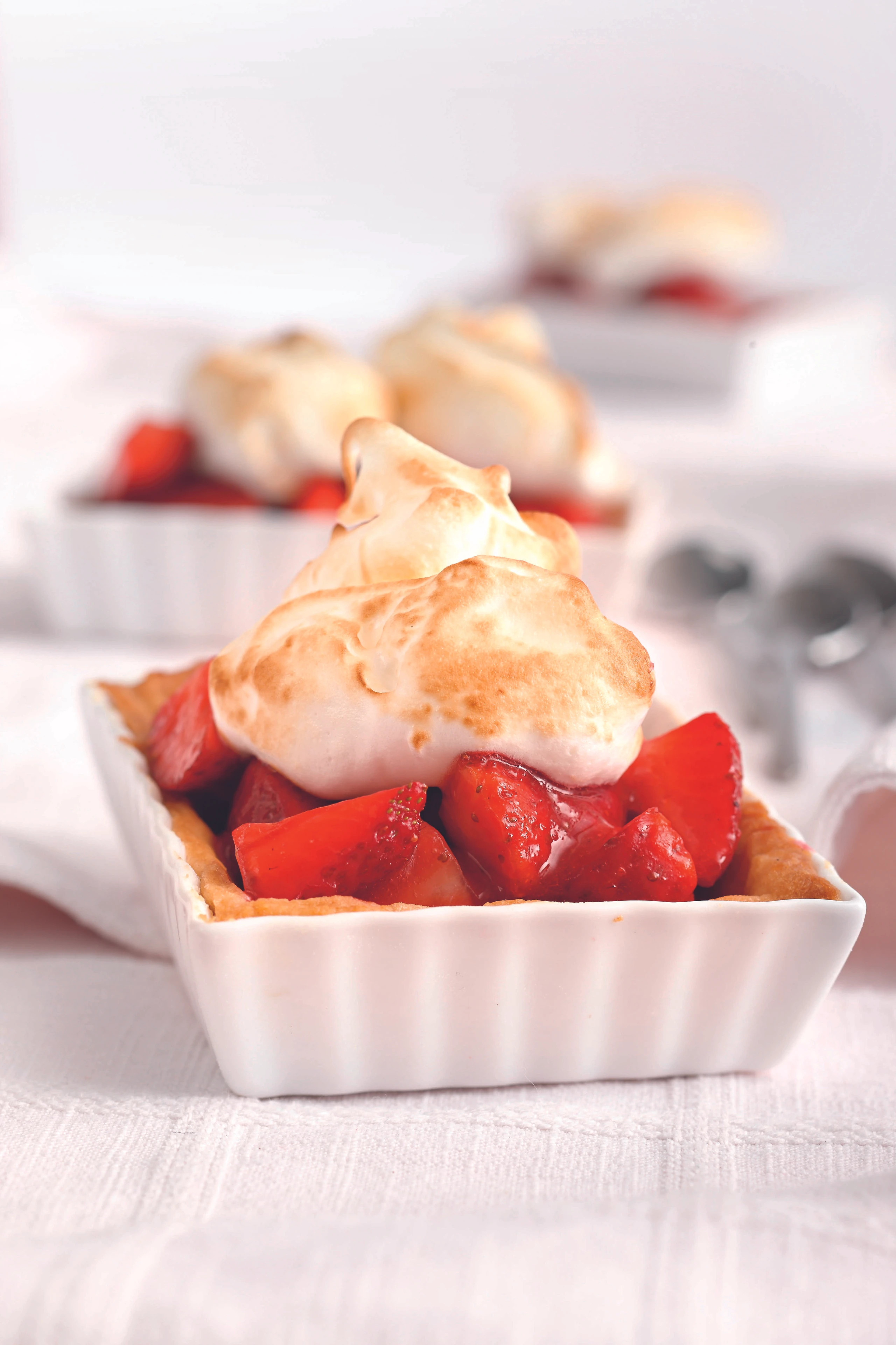 Erdbeeren auf Mürbteig