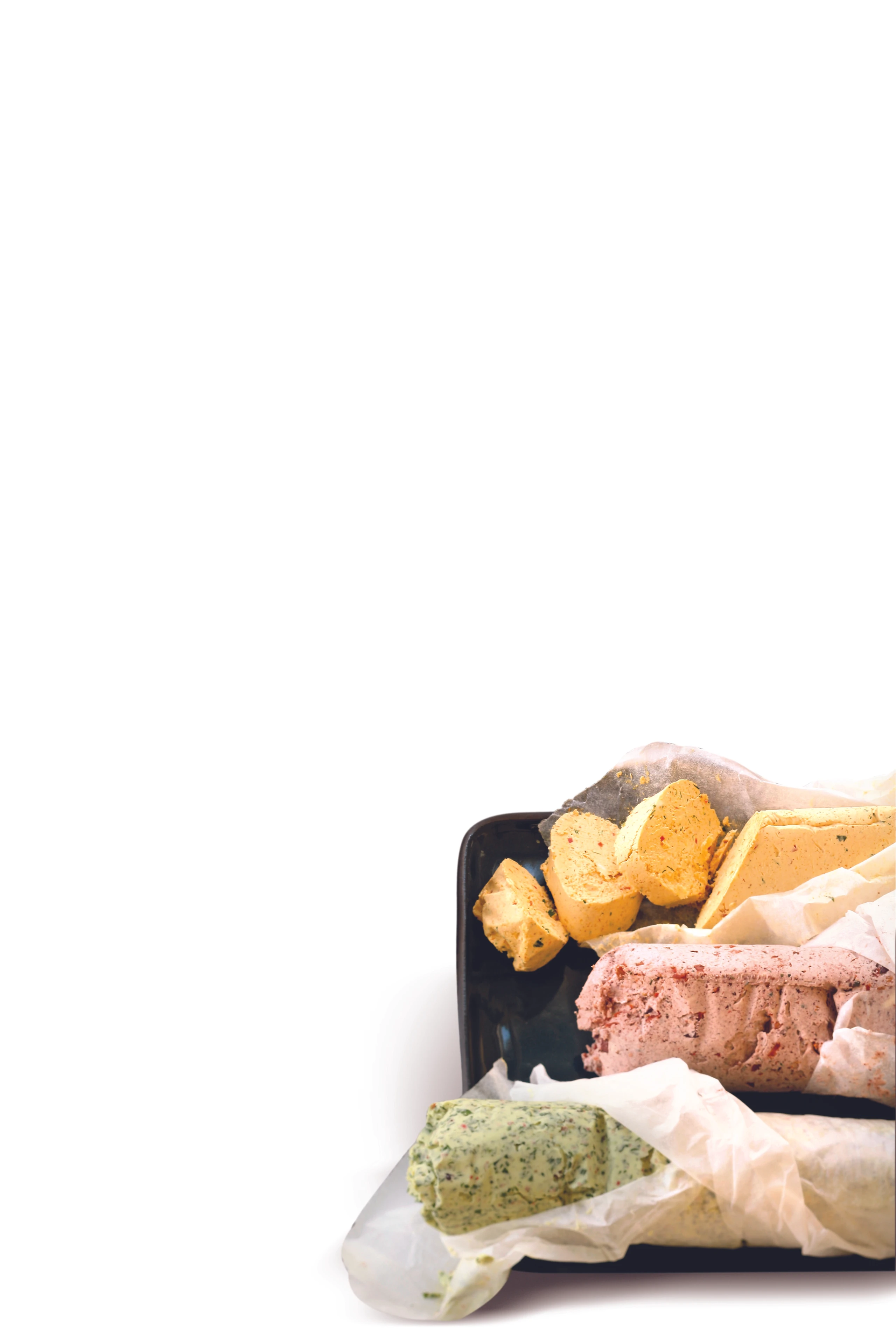 Currybutter, Olivenbutter, Kräuterbutter