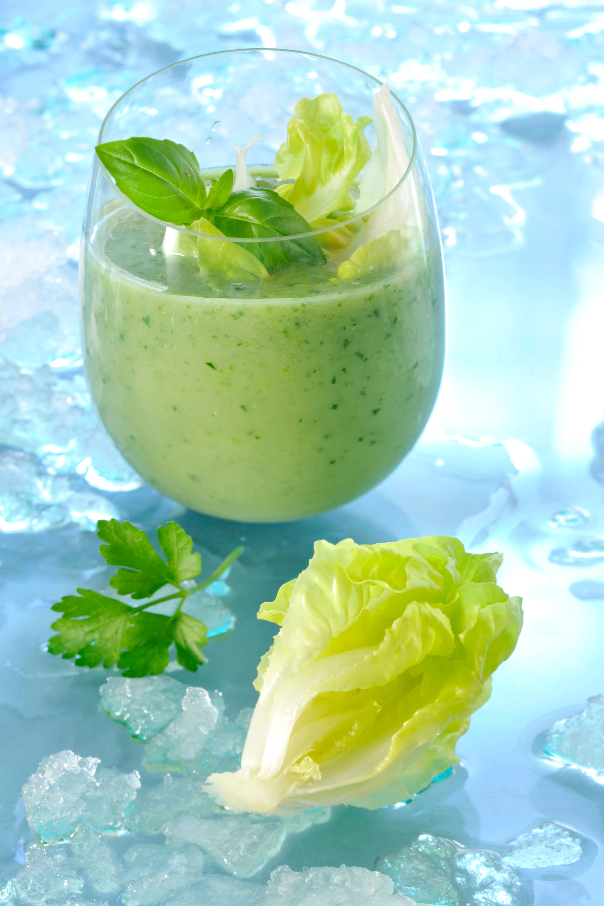 Kräuter-Salat-Suppe