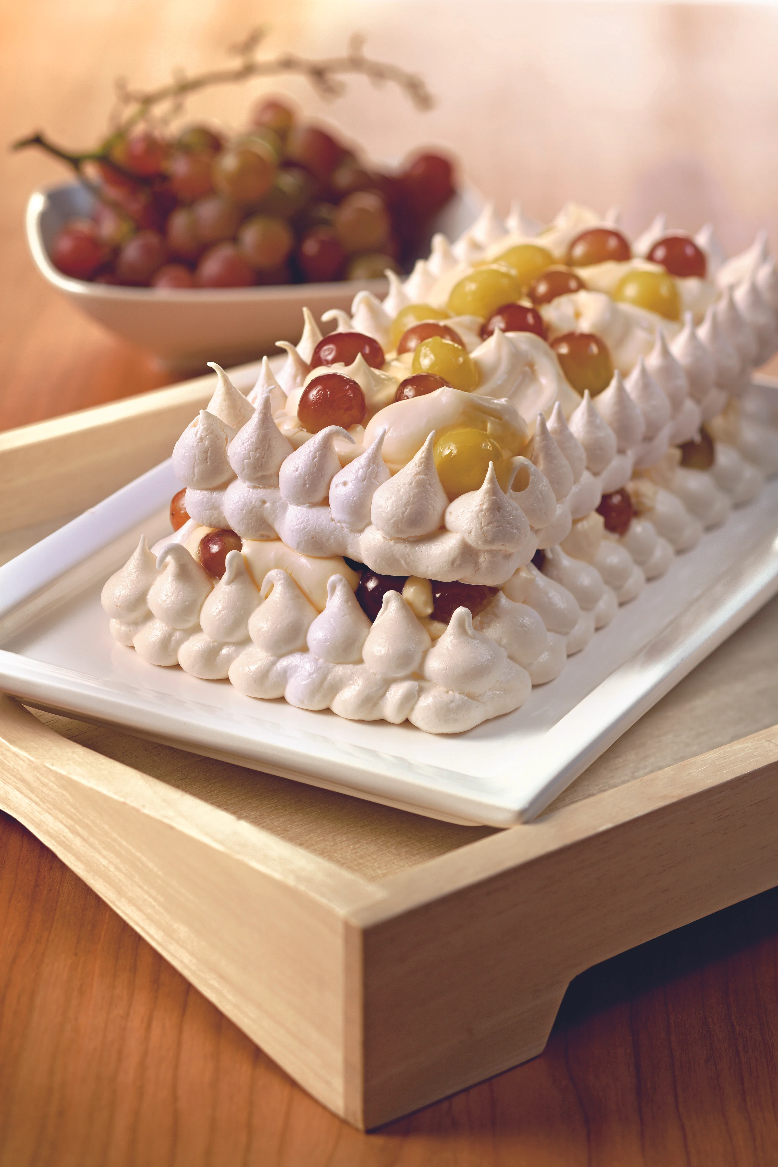 Pavlova mit Trauben