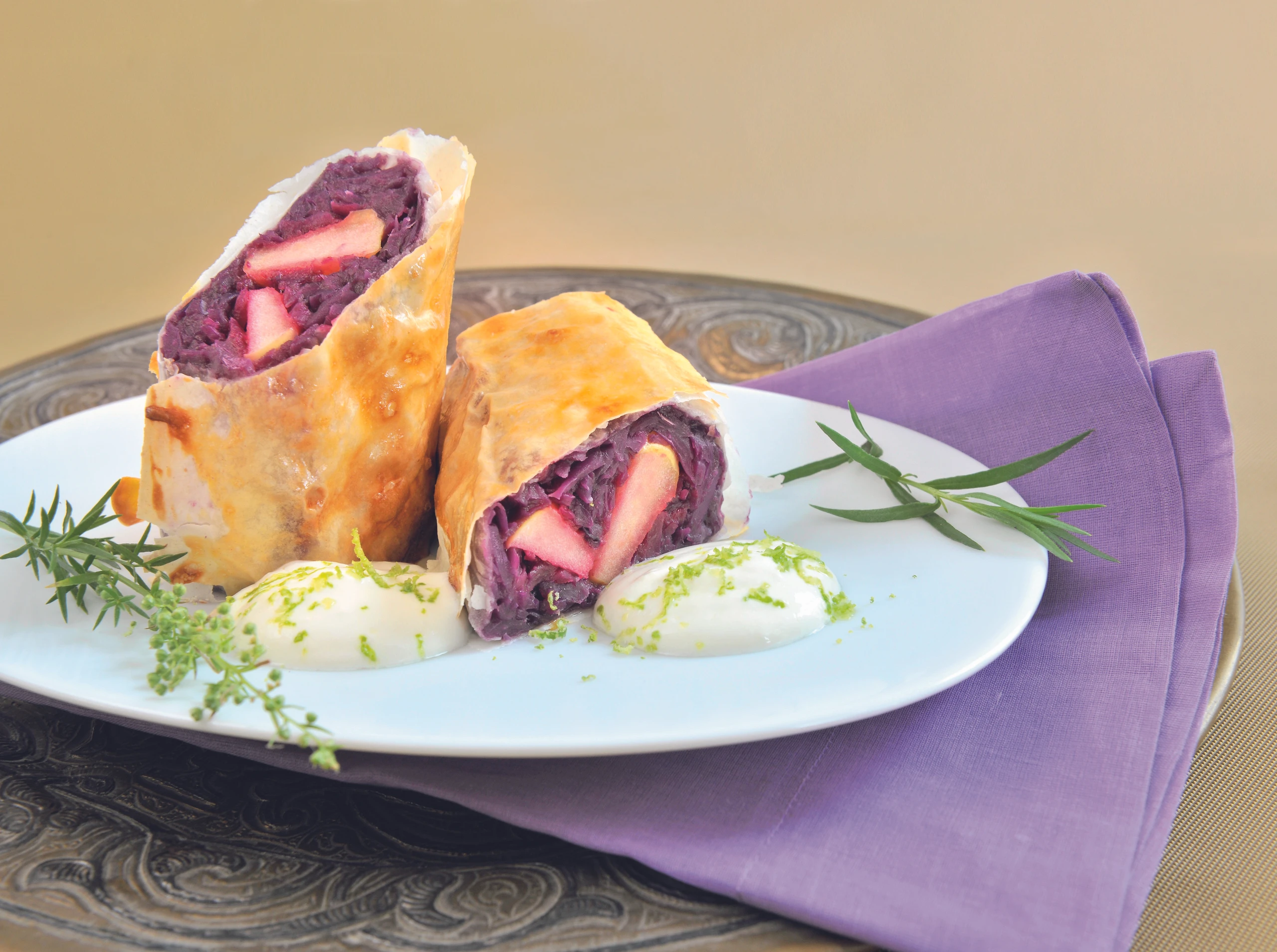 Rotkraut-Strudel