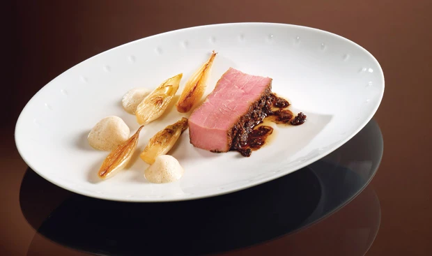 Coffee-Beef mit glaciertem Chicorée