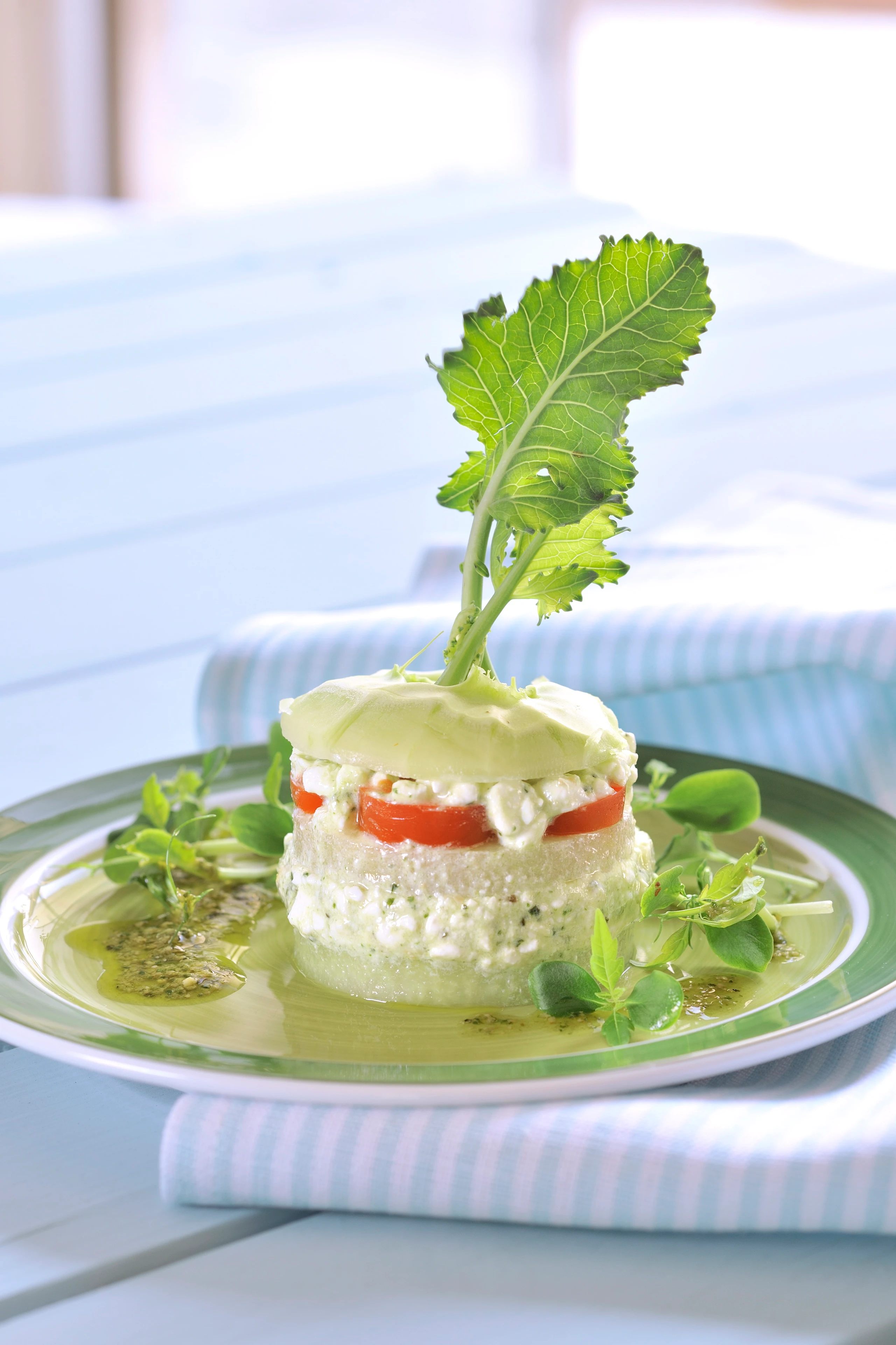 Kohlrabi-Lasagne mit Pesto