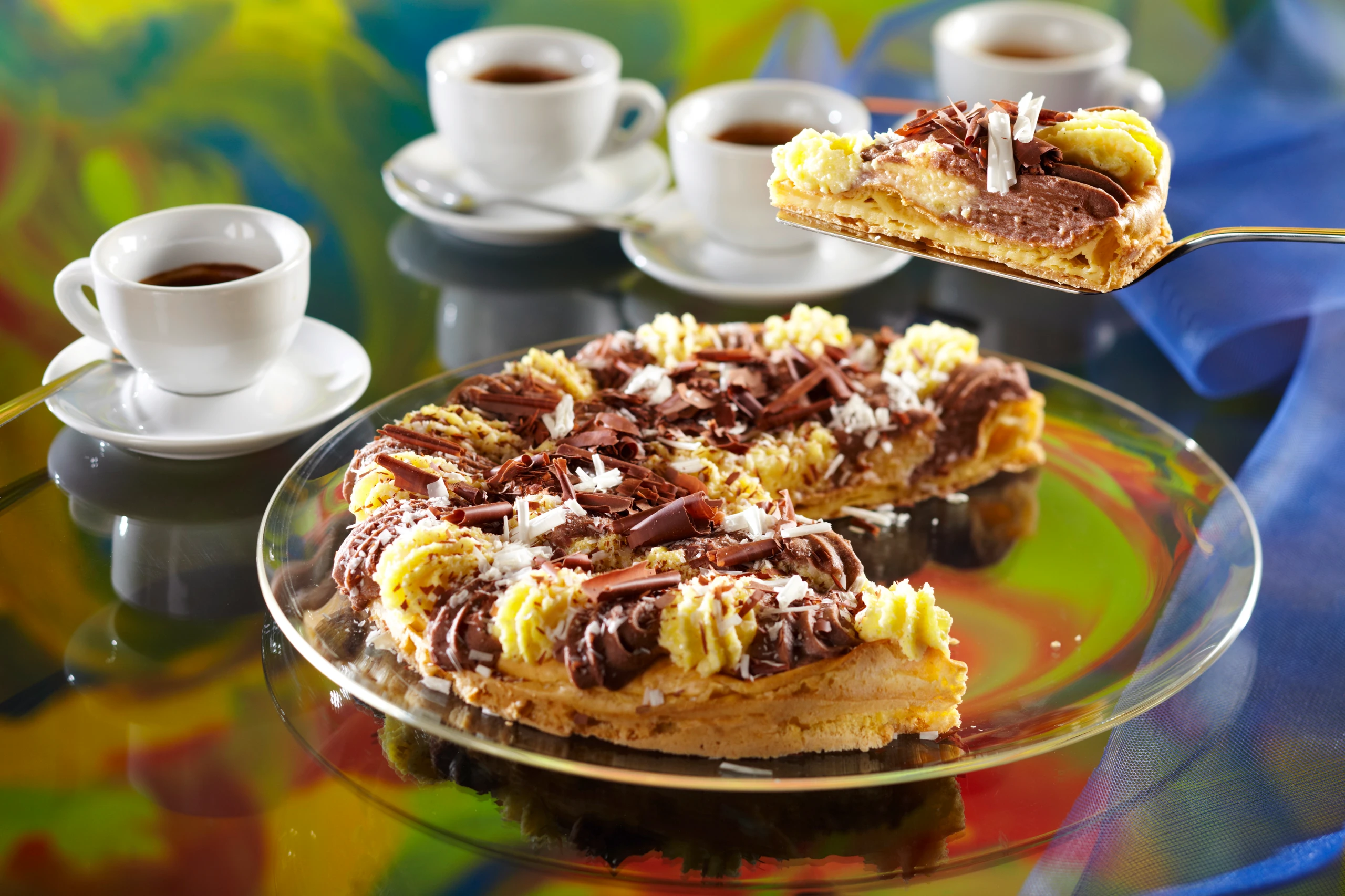 Brandteigtorte mit Vanille Schokocreme