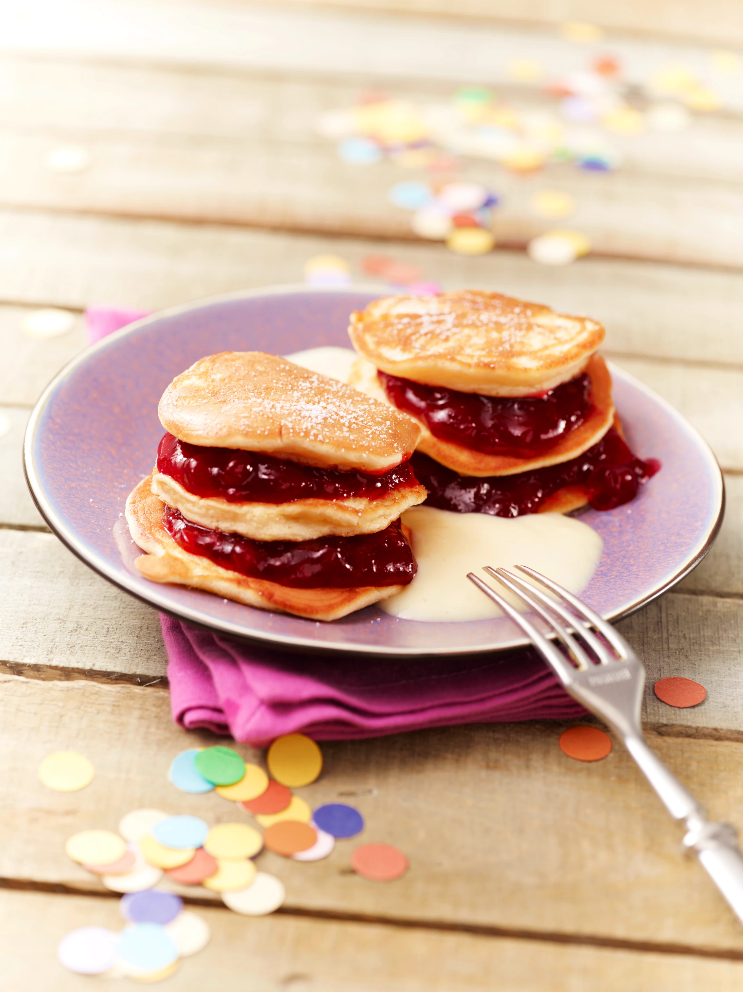 Apfeltaler mit Preiselbeeren