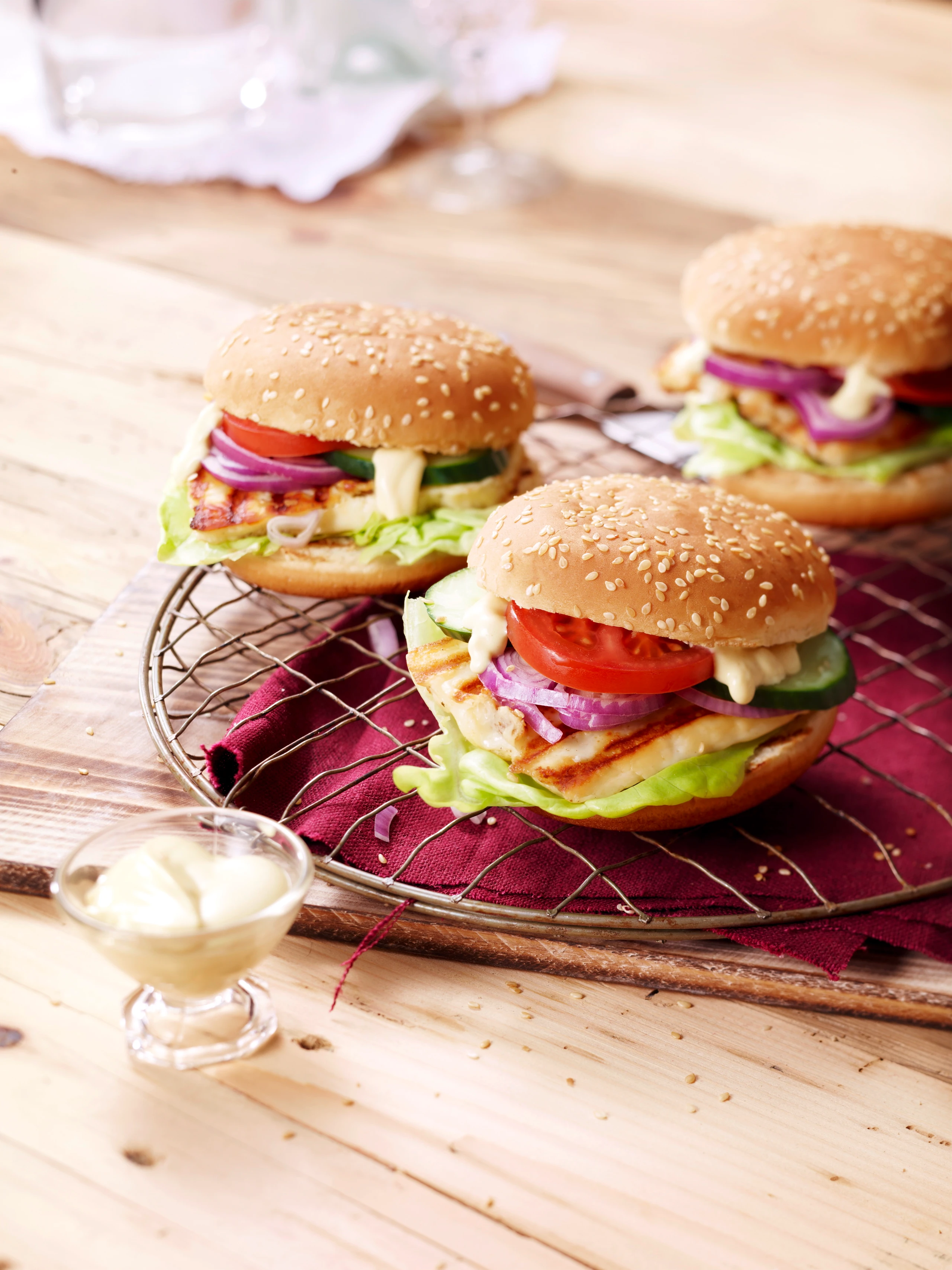 Halloumi-Gemüseburger