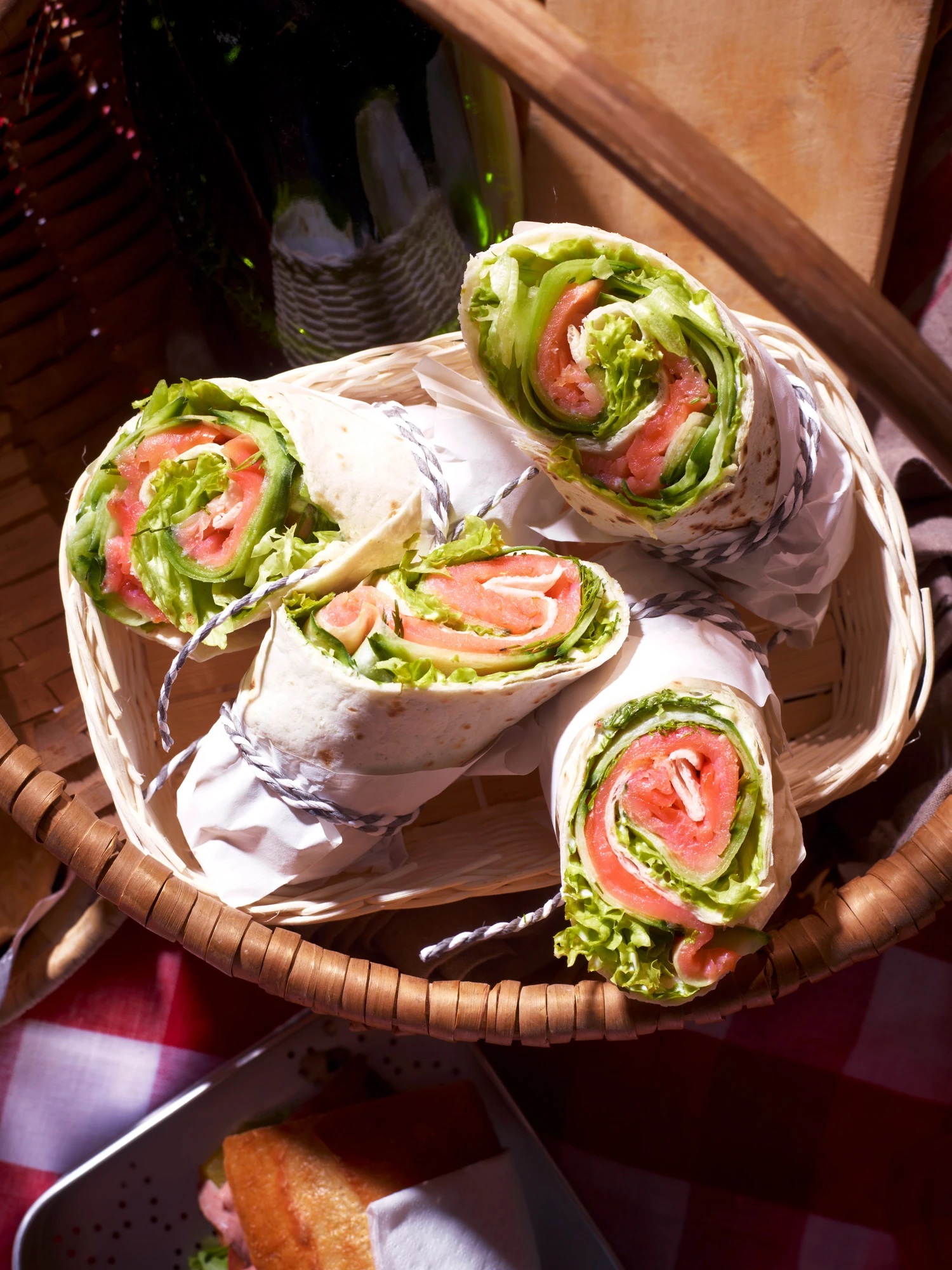 Räucherlachs-Wraps mit Oberskren