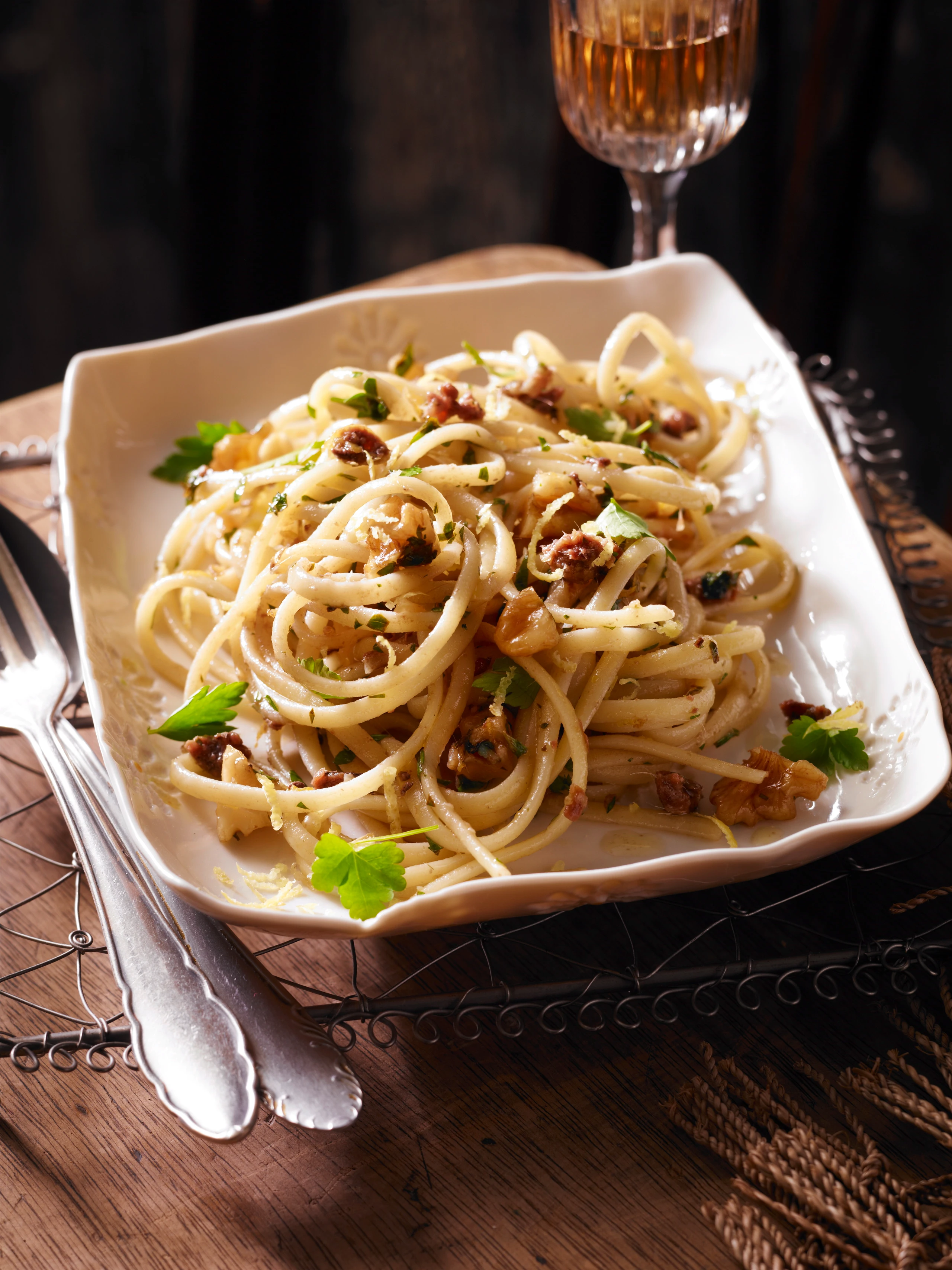 Pasta mit Nüssen