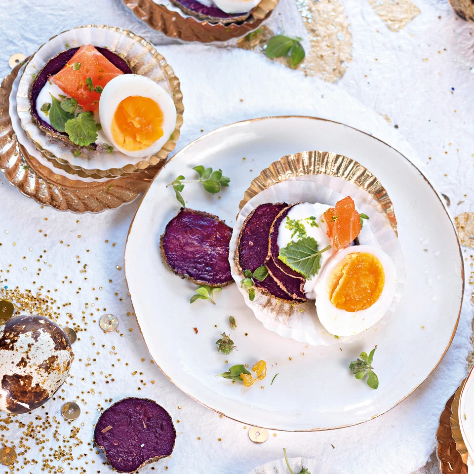 Erdäpfel-Lachs-Crostini