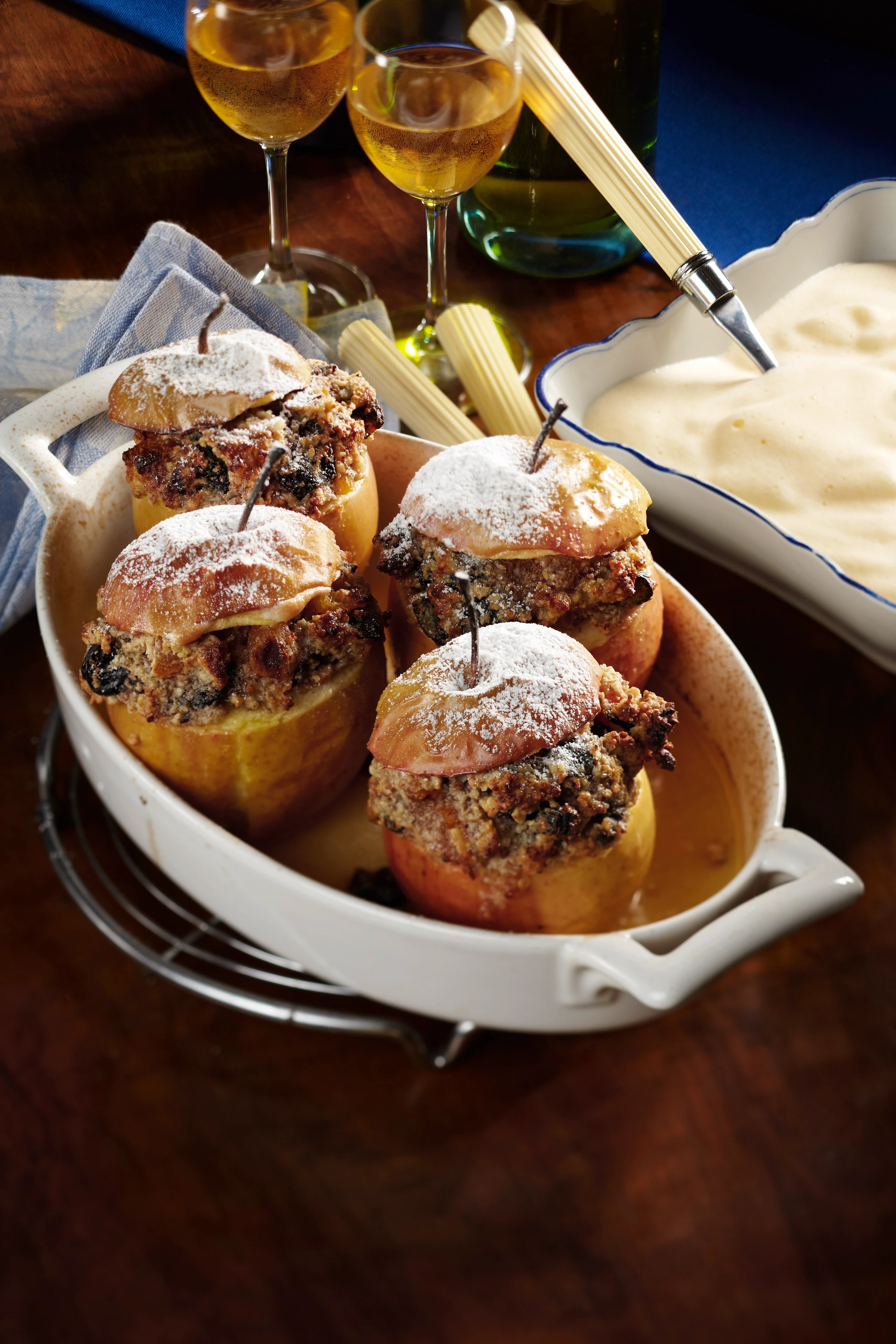 Bratäpfel mit Weinschaum
