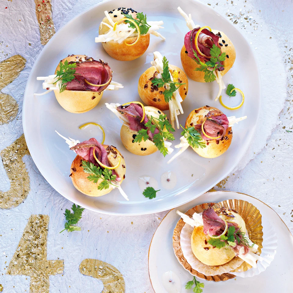 Roastbeef-Erdäpfel-Brioches