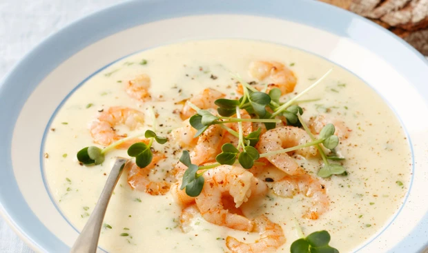 Sellerie-Shrimpssuppe
