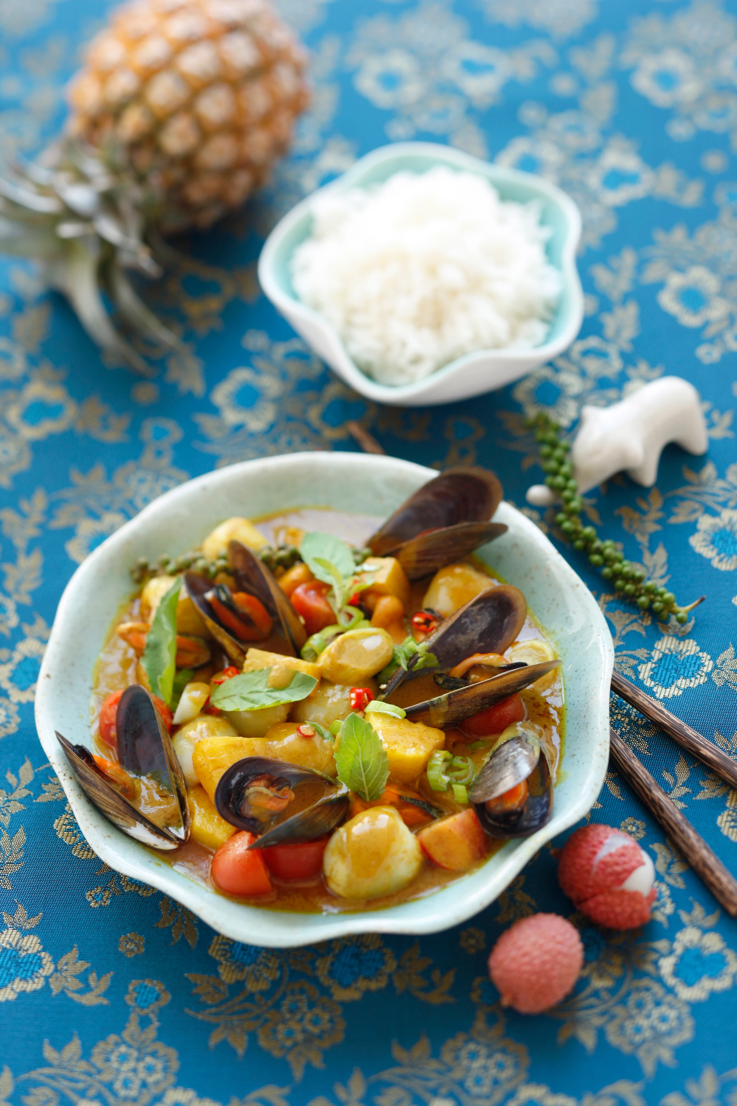 Gelbes Muschelcurry