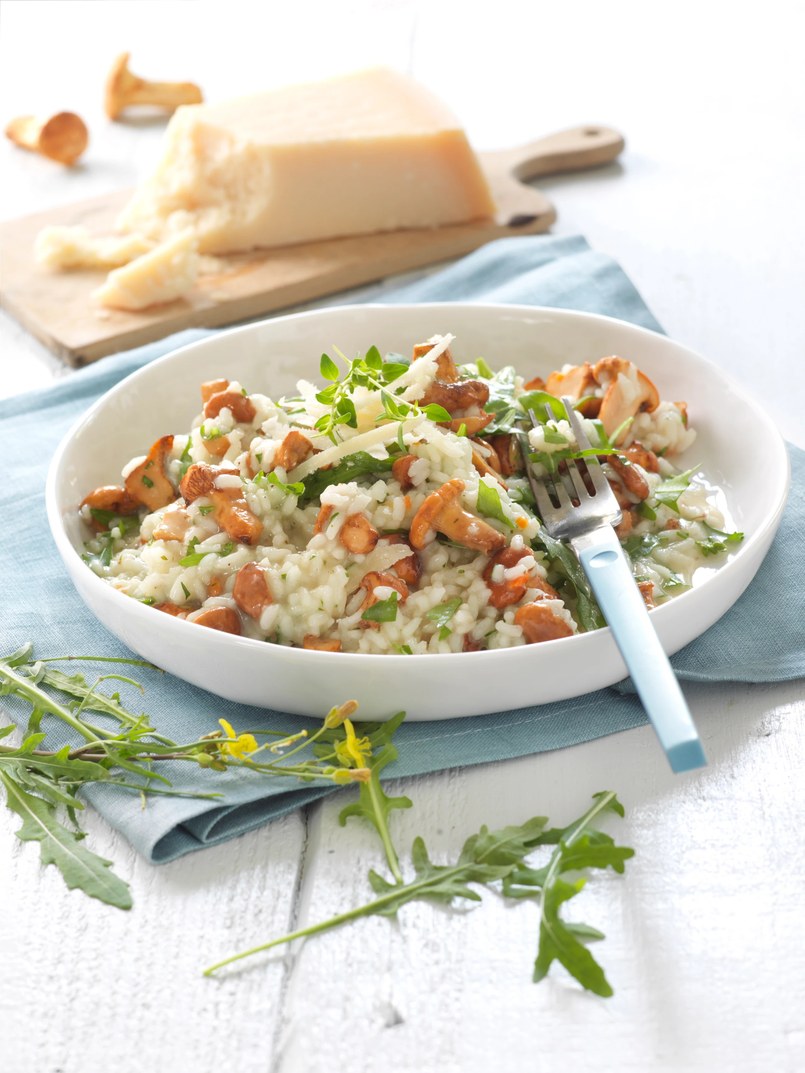 Schwammerl-Rucola-Risotto