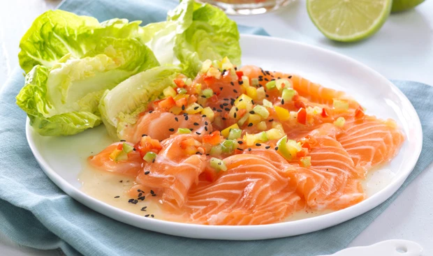 Lachs mit Limettenmarinade