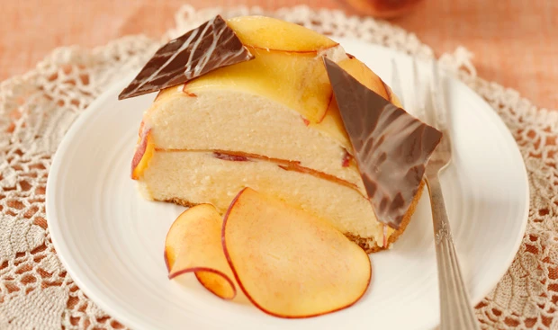 Pfirsichterrine mit Schokoecken