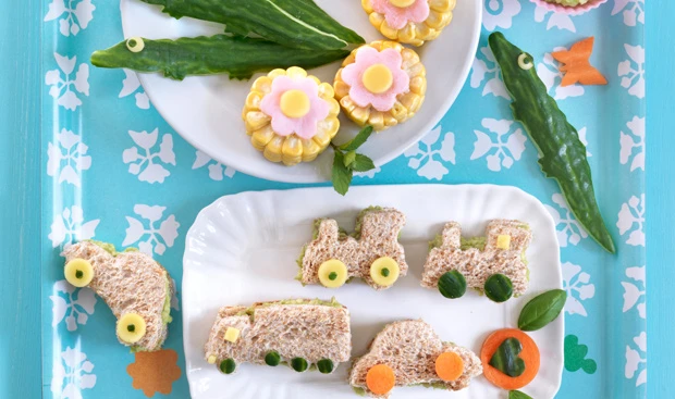 Lustige Brötchen-Platte
