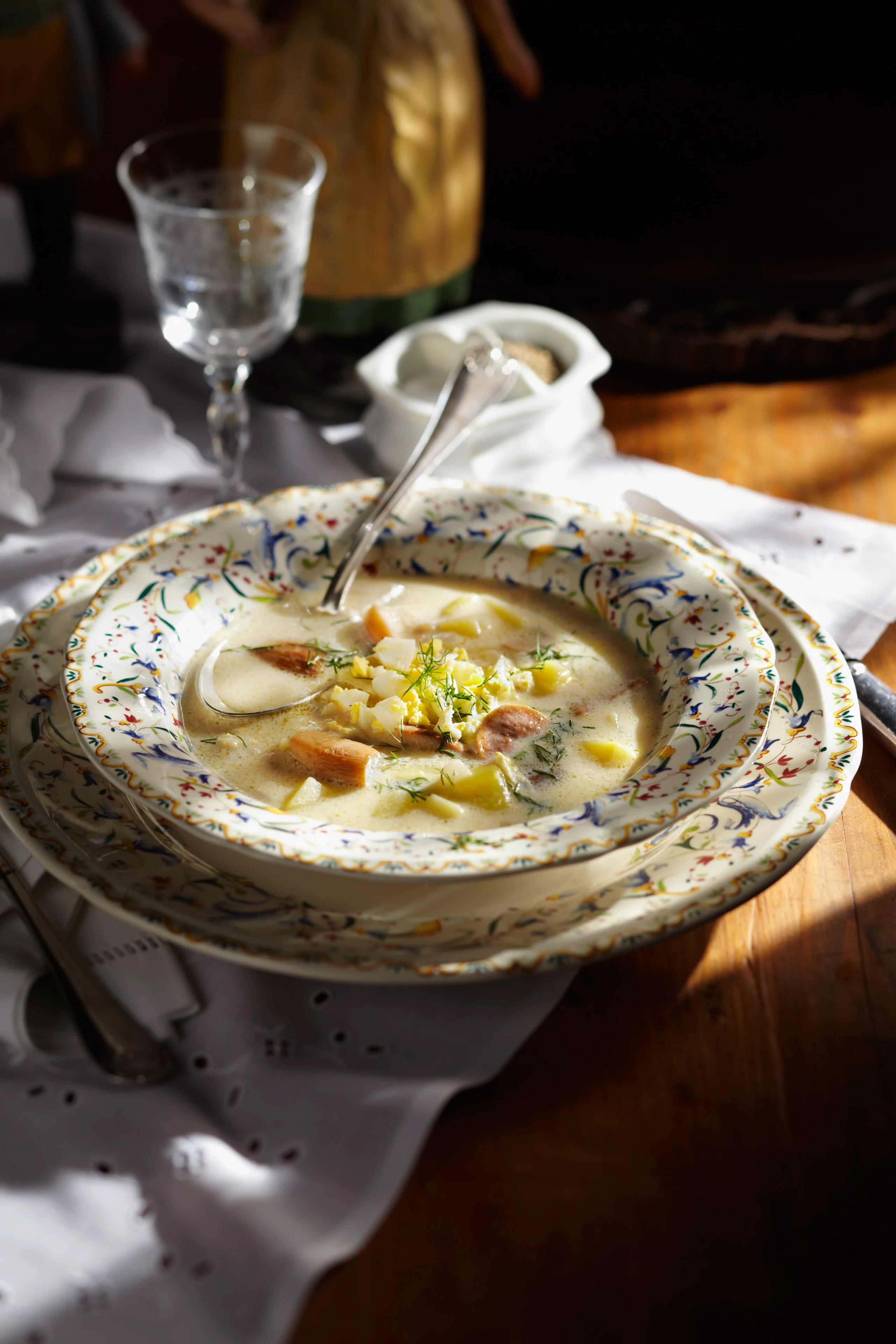 Erdäpfel-Dillcremesuppe mit Ei