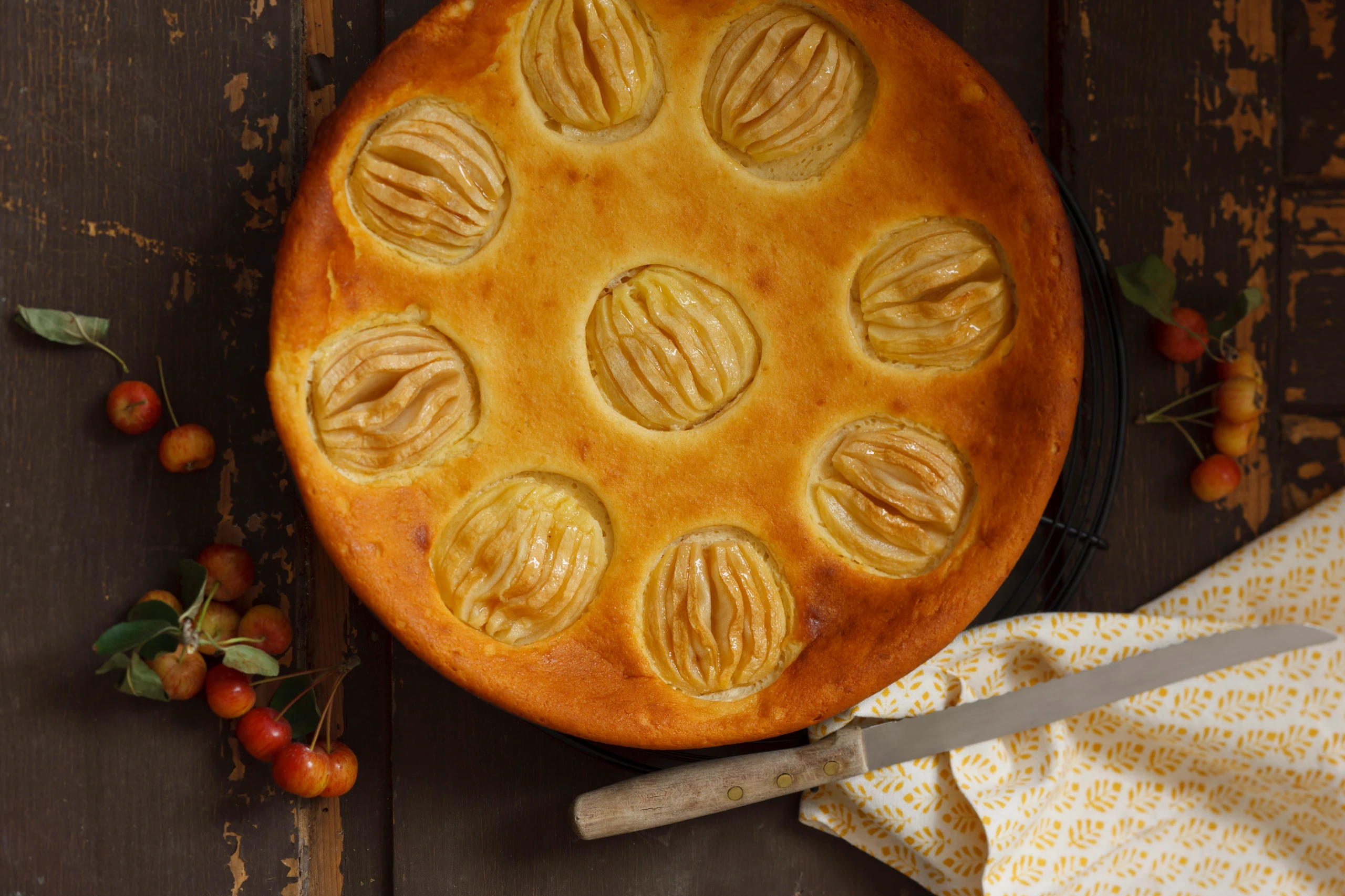 Glutenfreier Apfel-Topfenkuchen